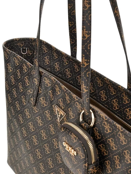 Guess Power Play Large Tech Tote Kadın Kahverengi El Çantası HWQG9006240-BNL