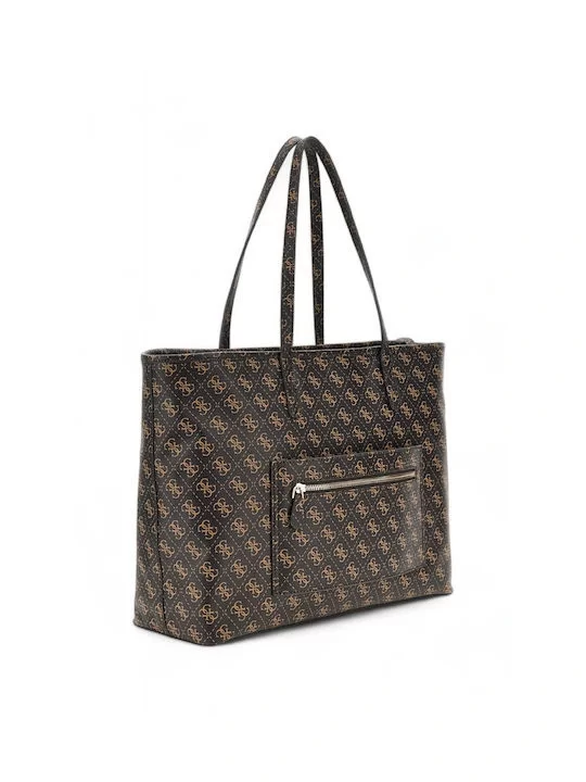 Guess Power Play Large Tech Tote Kadın Kahverengi El Çantası HWQG9006240-BNL