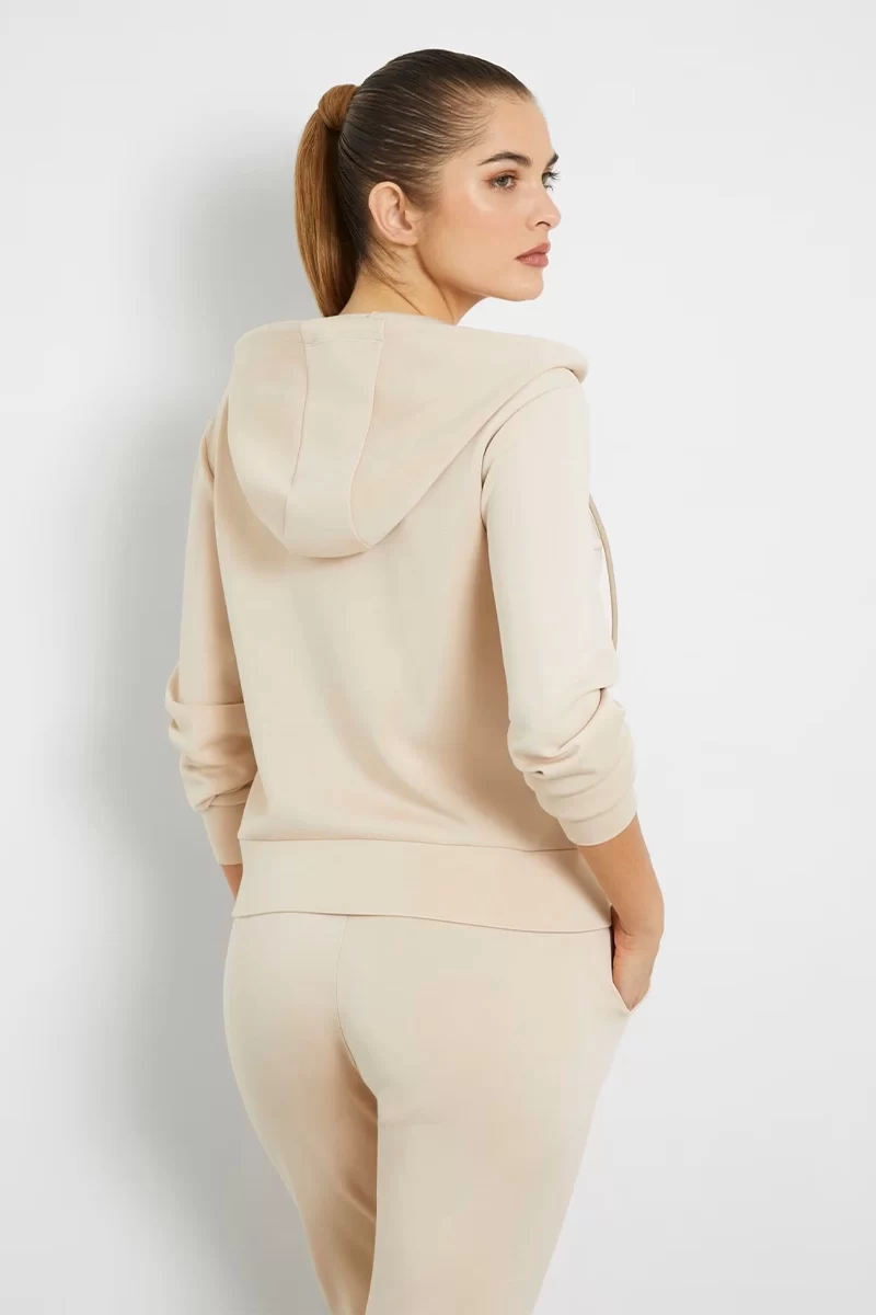 Guess Olympe Full Zıp Hoodıe Sweatsh Kadın Kahverengi Eşofman Üstü V4YQ06KCAY2-G1L9