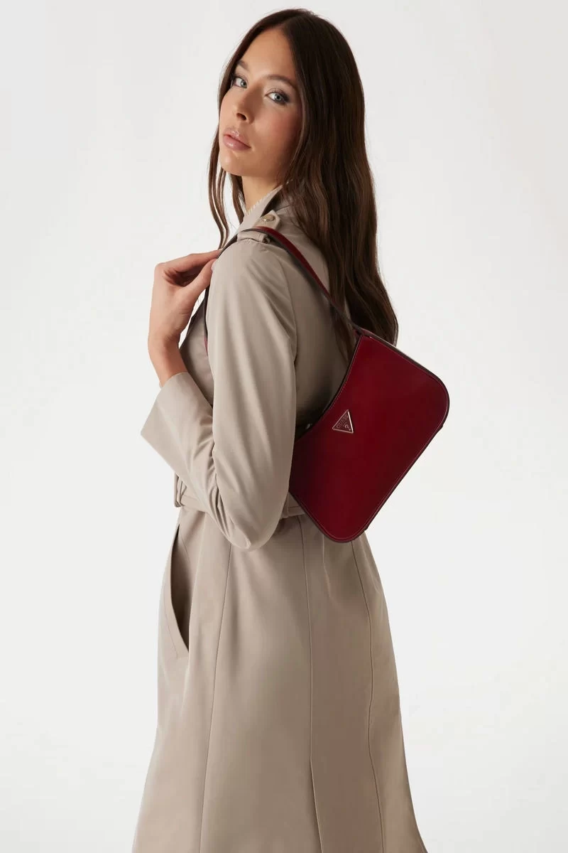 Guess Arnela Top Zıp Shoulder Bag Kadın Kırmızı Omuz Çantası HWNG9496170-RED