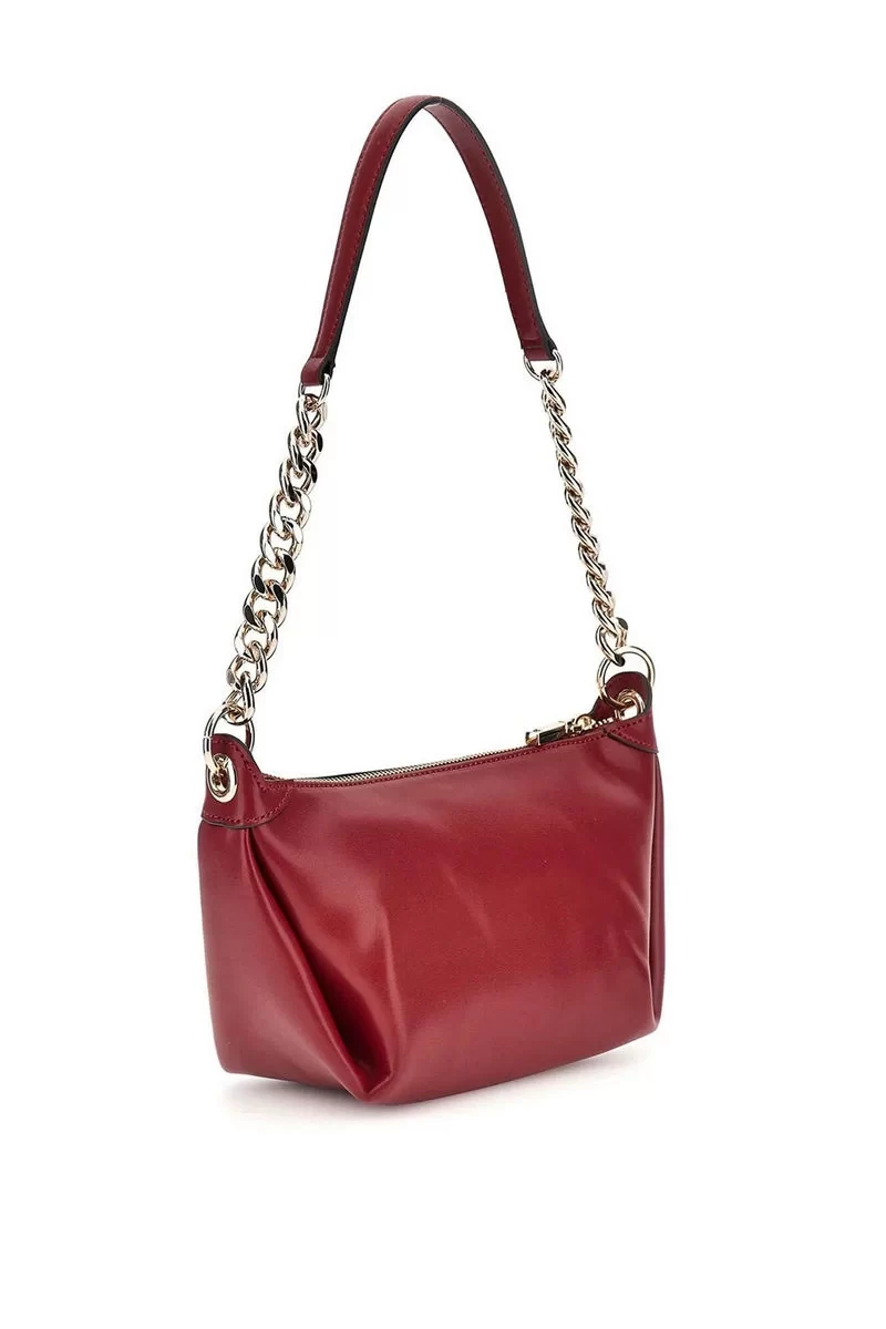 Guess Eco Evaıne Top Zıp Shldr Bag Kadın Kırmızı Omuz Çantası HWEVG953517-RED