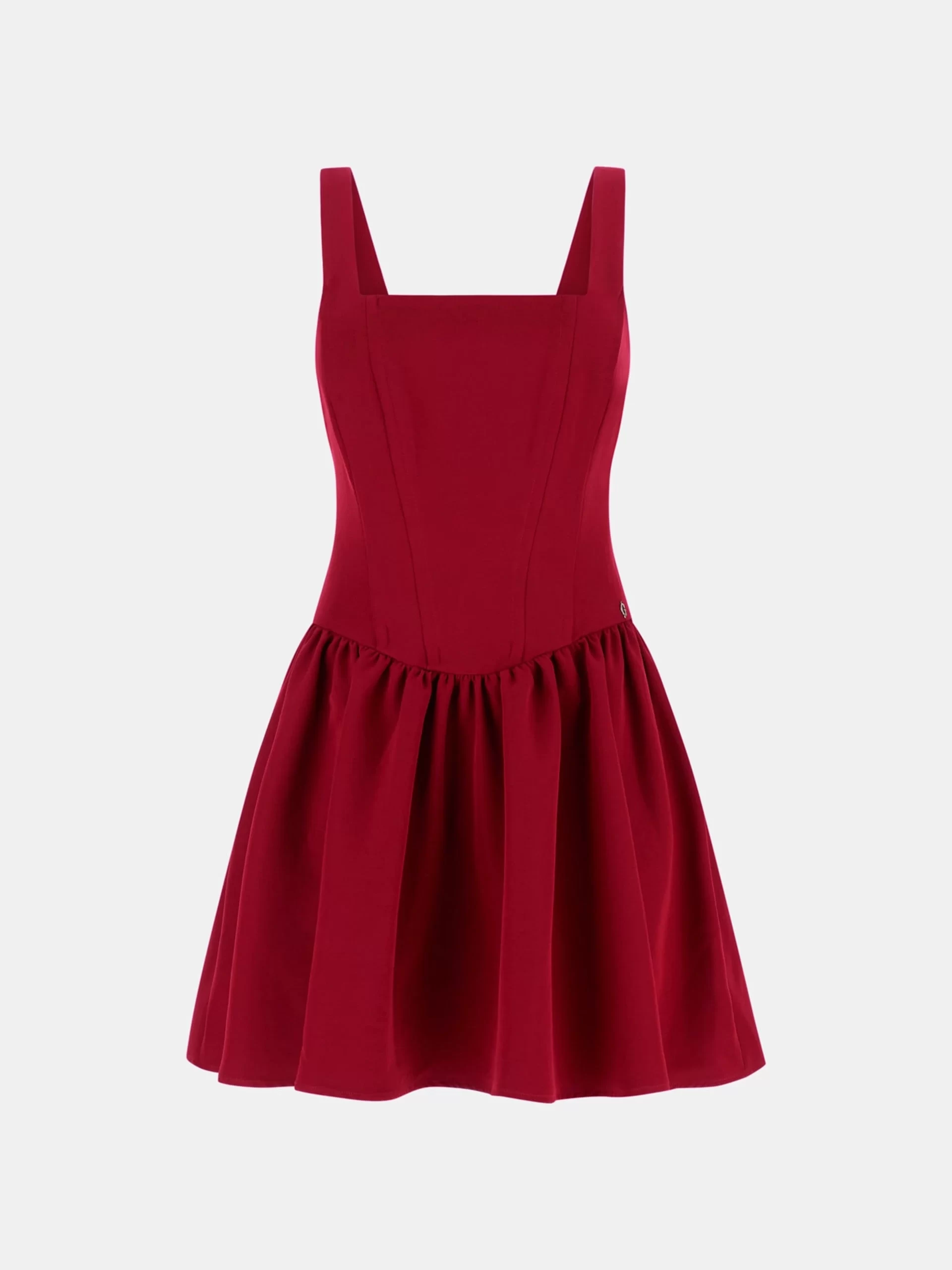 Guess Kadın Kırmızı Fit and  flare kısa elbise