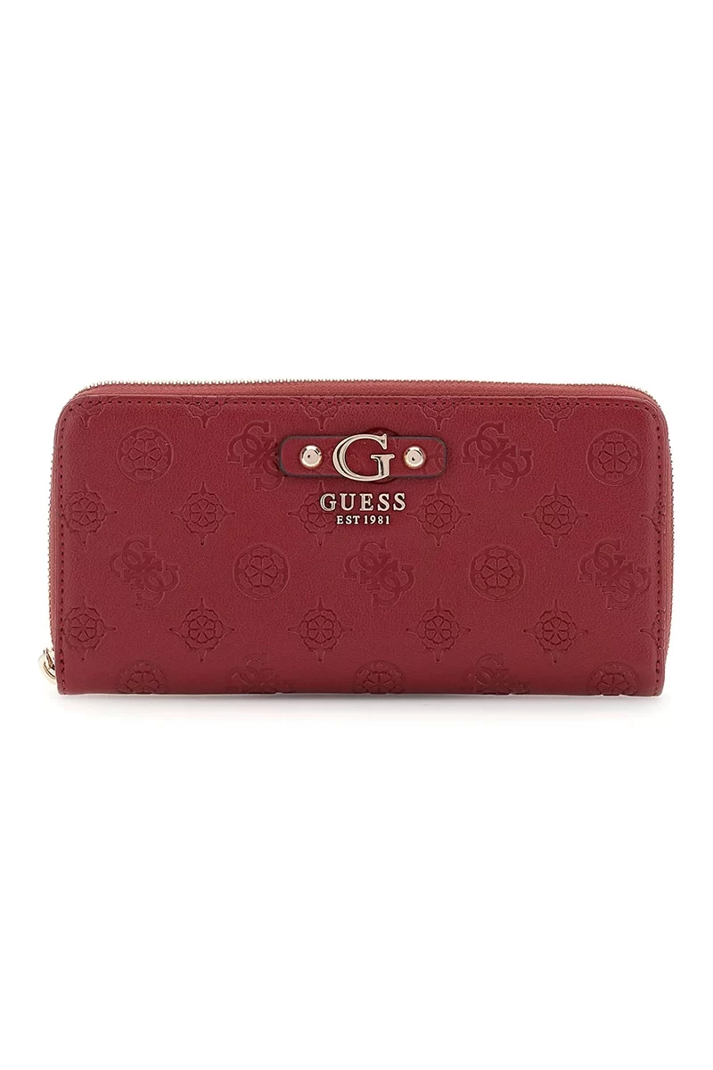 Guess Gerty Slg Large Zıp Around Kadın Kırmızı Cüzdan SWPD9529146-CLA