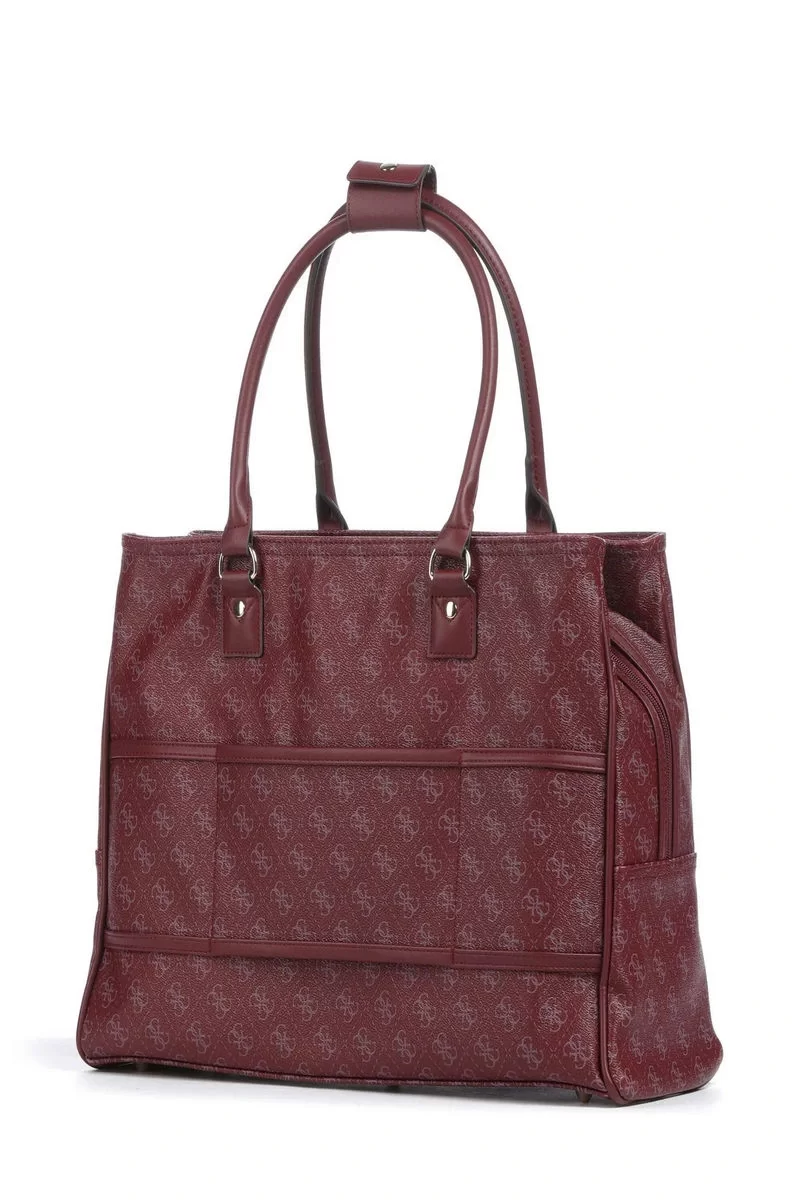 Guess Jesco Shopper Tote Kadın Bordo El Çantası TWQ83899190-CLA