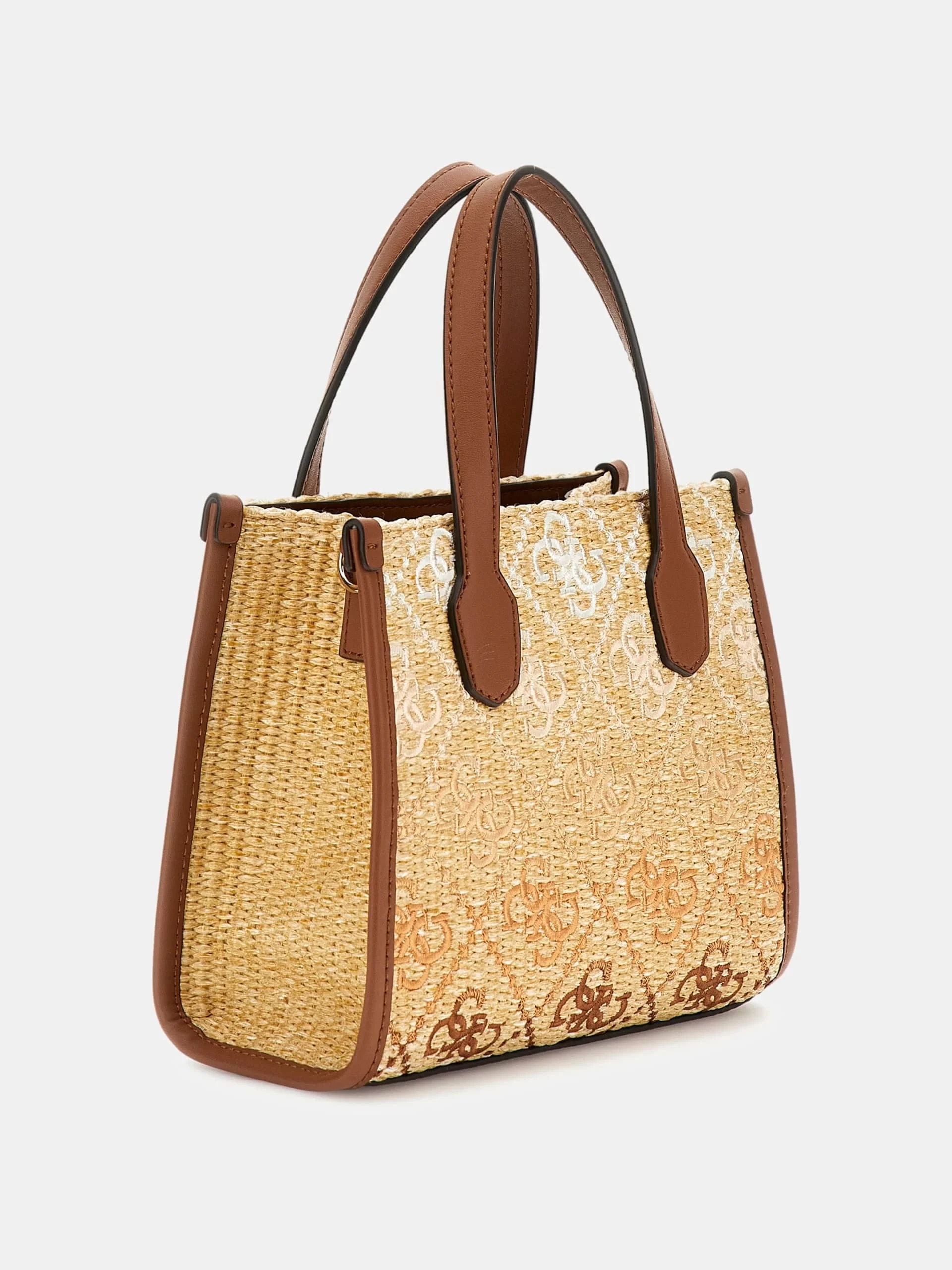 Guess Kadın Kahverengi Silvana İki Bölmeli Mini Tote Çanta