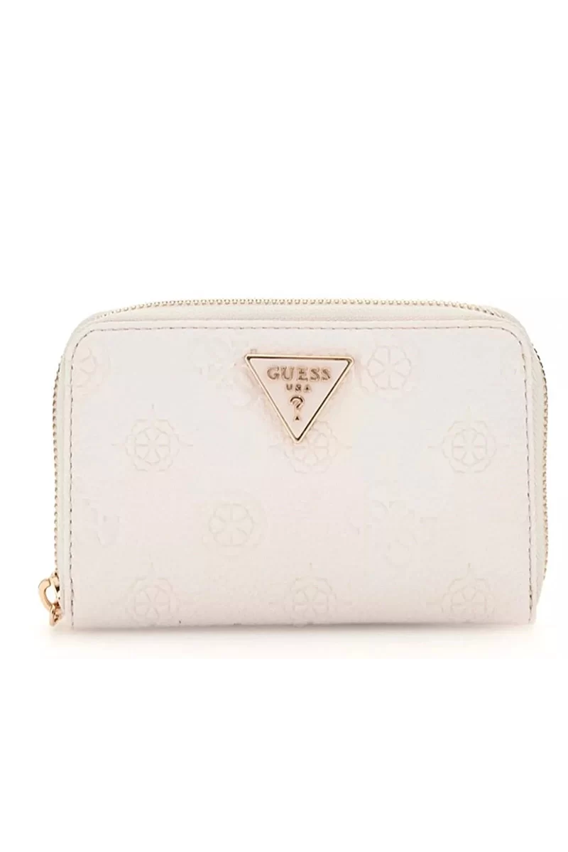 Guess Cresıdıa Slg Medıum Zıp Around Kadın Beyaz Cüzdan SWPG9349140-OFF