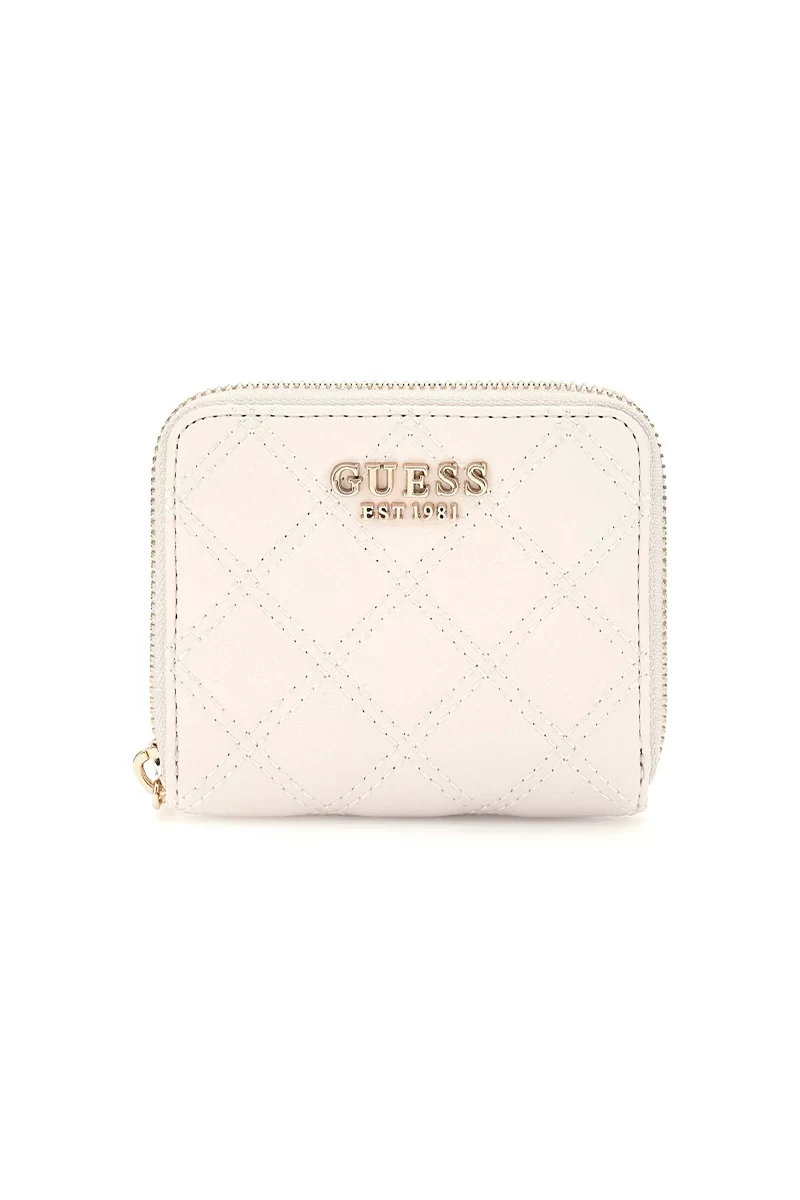 Guess Kadın Beyaz Giully Küçük Fermuarlı Cüzdan