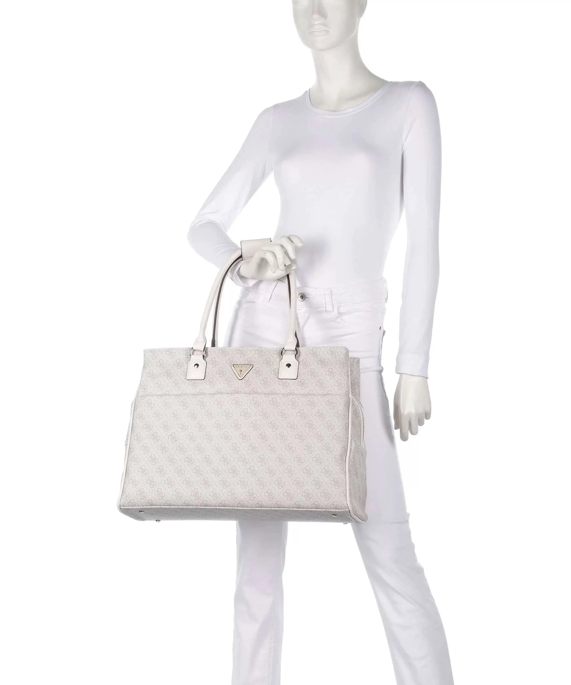 Guess Jesco Shopper Tote Kadın Krem Omuz Çantası TWLB8389919-DOV
