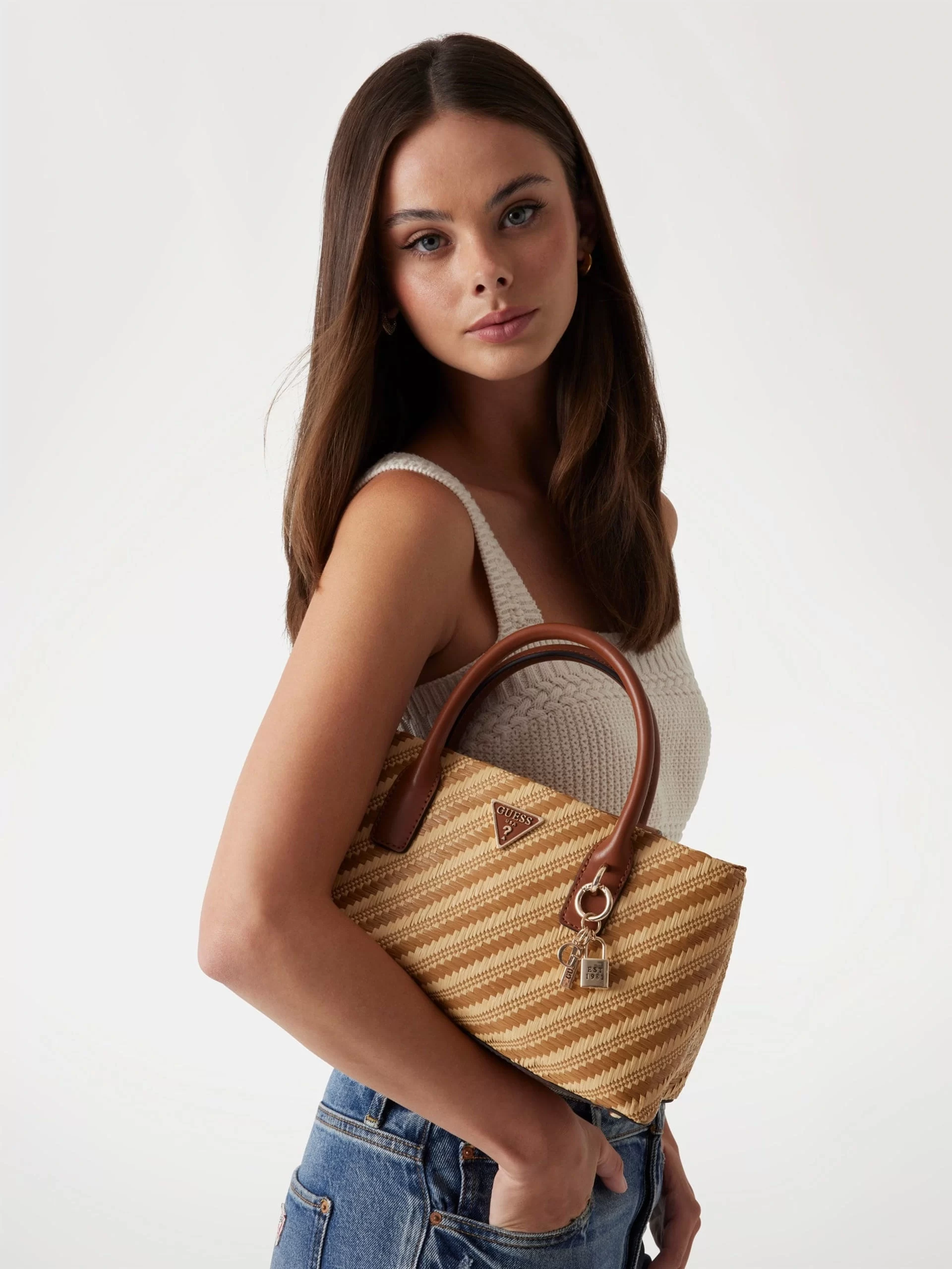 Guess Kadın  Simona Küçük Satchel Çanta