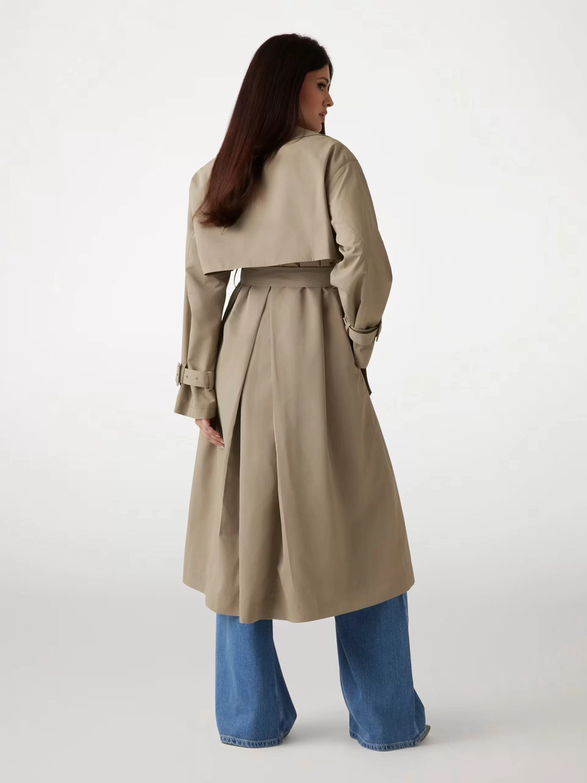 Guess Amıra Trench Kadın Yeşil Trençkot W5GL33WHAE2-G8CJ