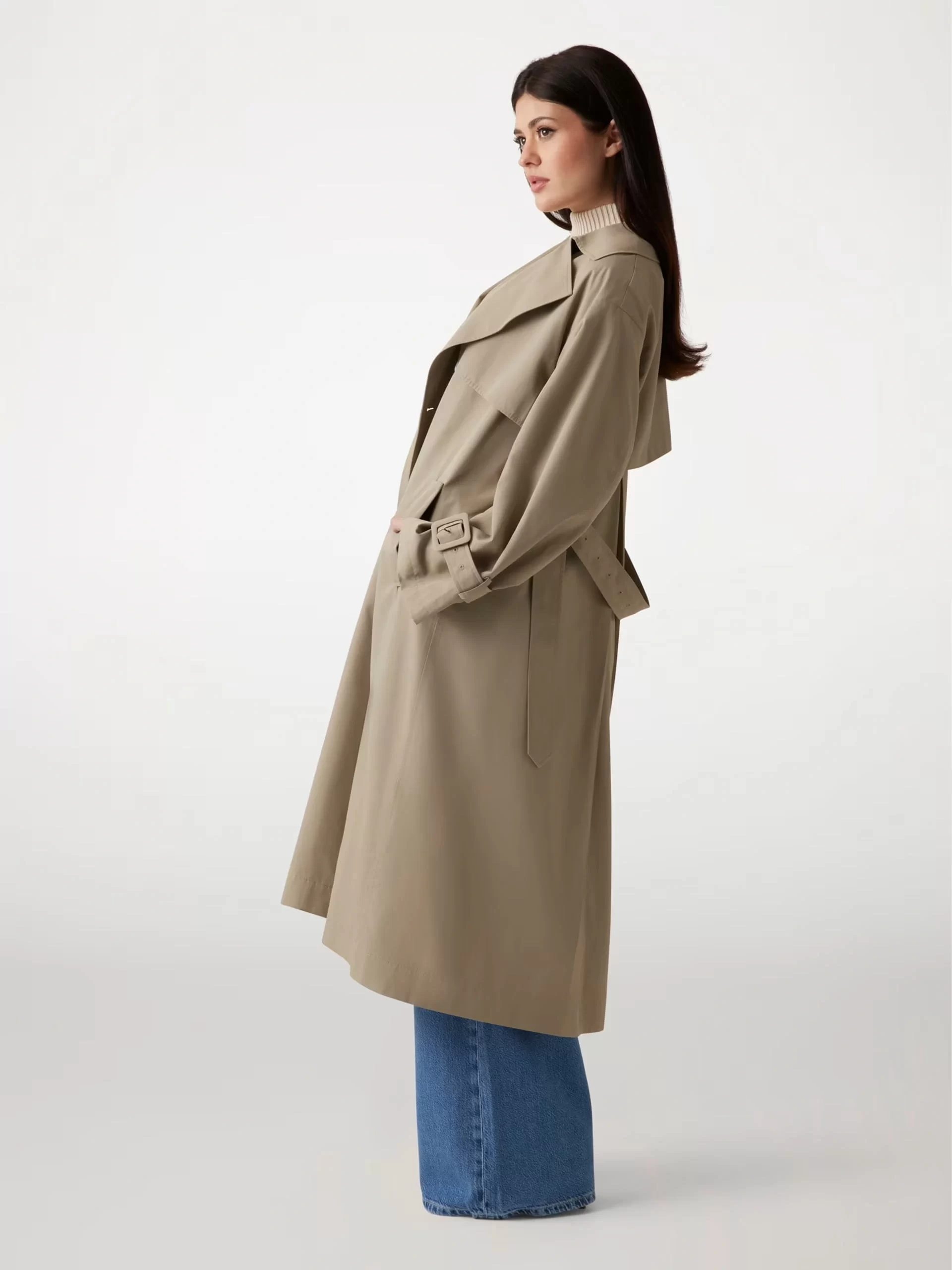 Guess Amıra Trench Kadın Yeşil Trençkot W5GL33WHAE2-G8CJ