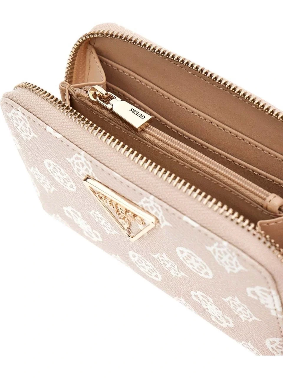 Guess Laurel Slg Medıum Zıp Around Kadın Bej Cüzdan SWPG8500140-SDL