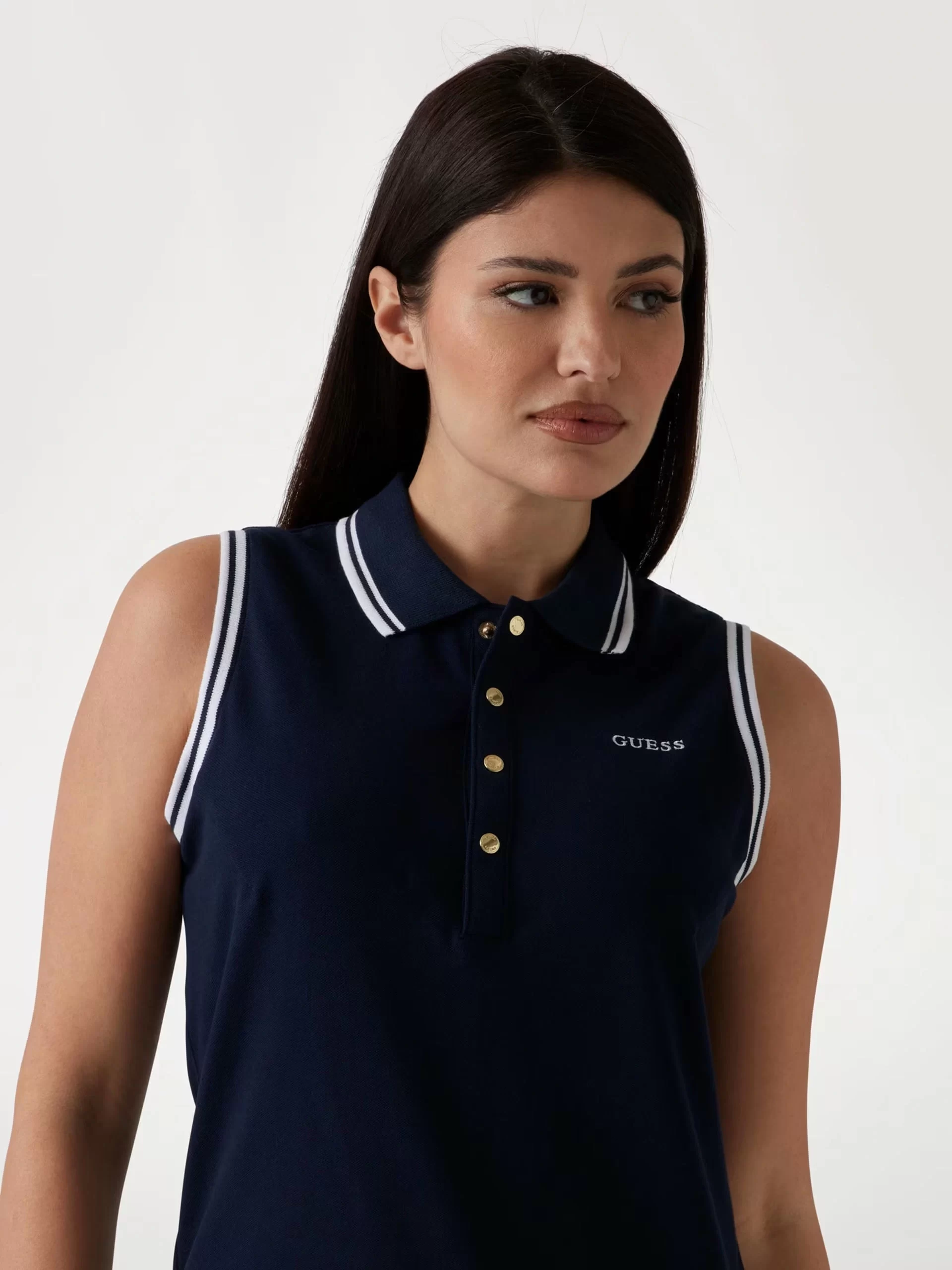 Guess Amaryllıs Short Dress Kadın Lacivert Elbise V5GK04KCOK1-A71W