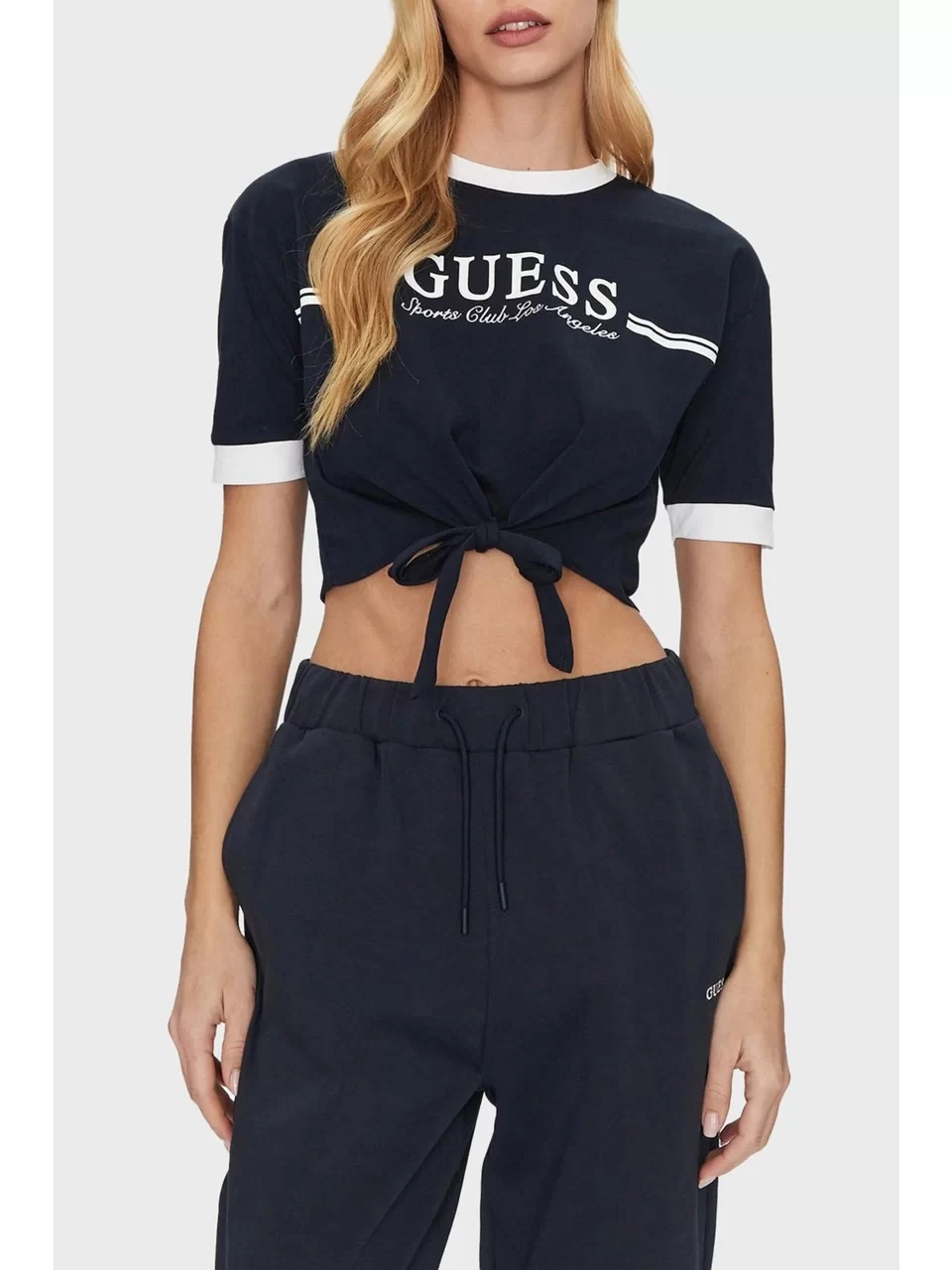 Guess Knot T-Shırt Kadın Lacivert T-Shirt V5GI05I3Z14-A71W