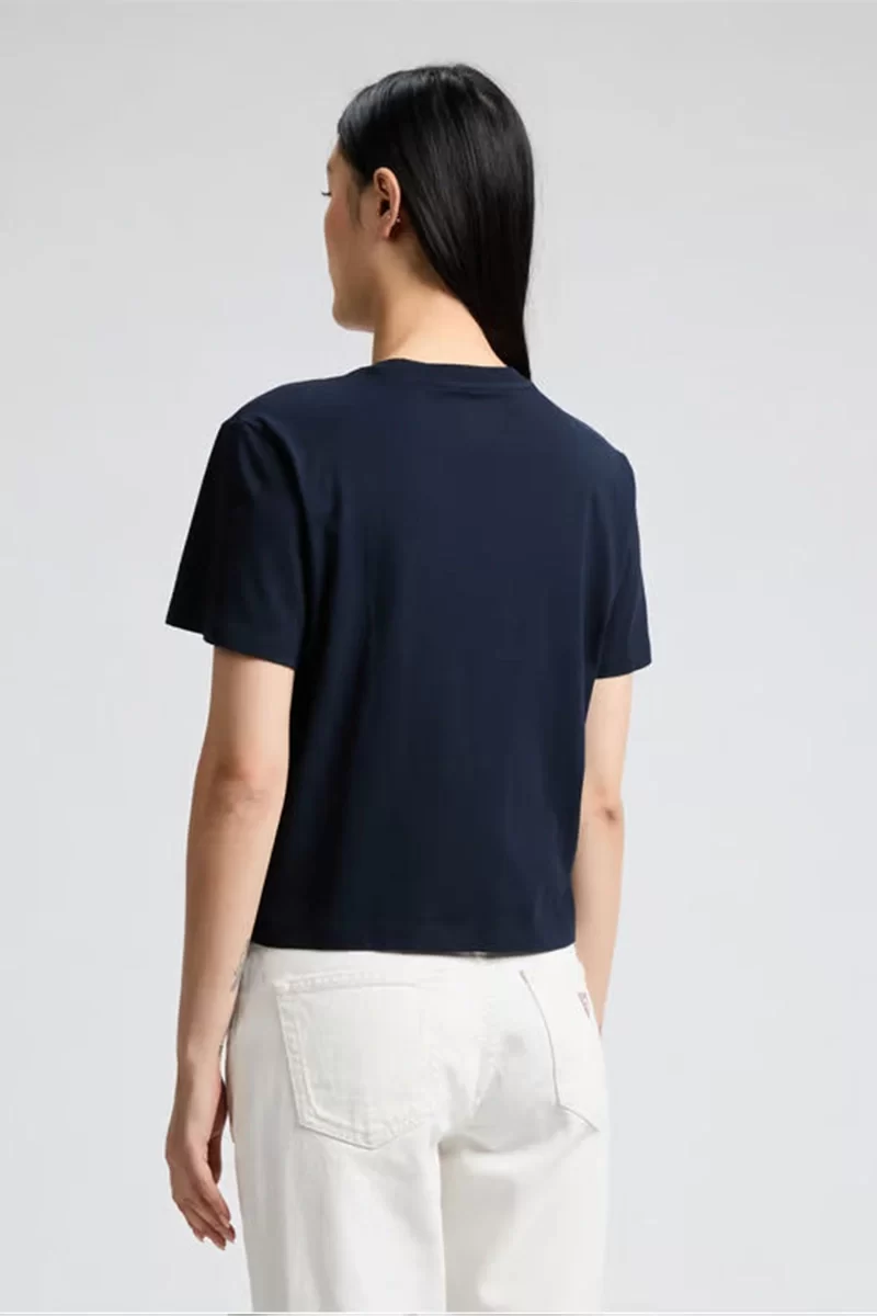 Guess jeans Gj Ss Cn Boxy Embro Logo Tee Kadın Lacivert T-Shirt W5RI42K8HM0-A71W
