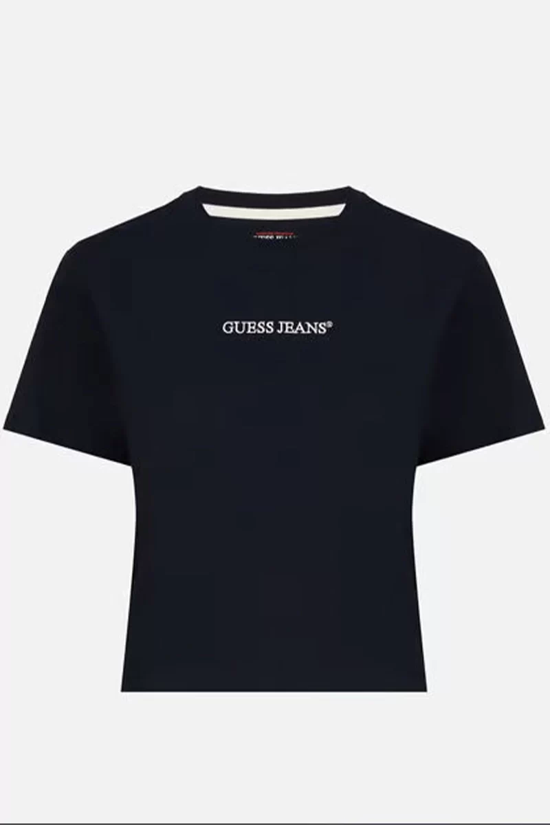 Guess jeans Gj Ss Cn Boxy Embro Logo Tee Kadın Lacivert T-Shirt W5RI42K8HM0-A71W