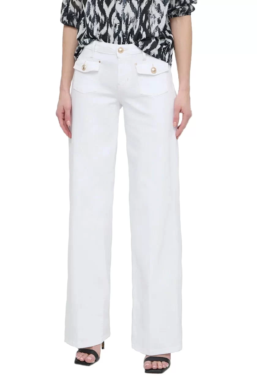 Guess Saılor Wıde Leg Kadın Beyaz Pantolon W5GA2JD5N71-CLPS