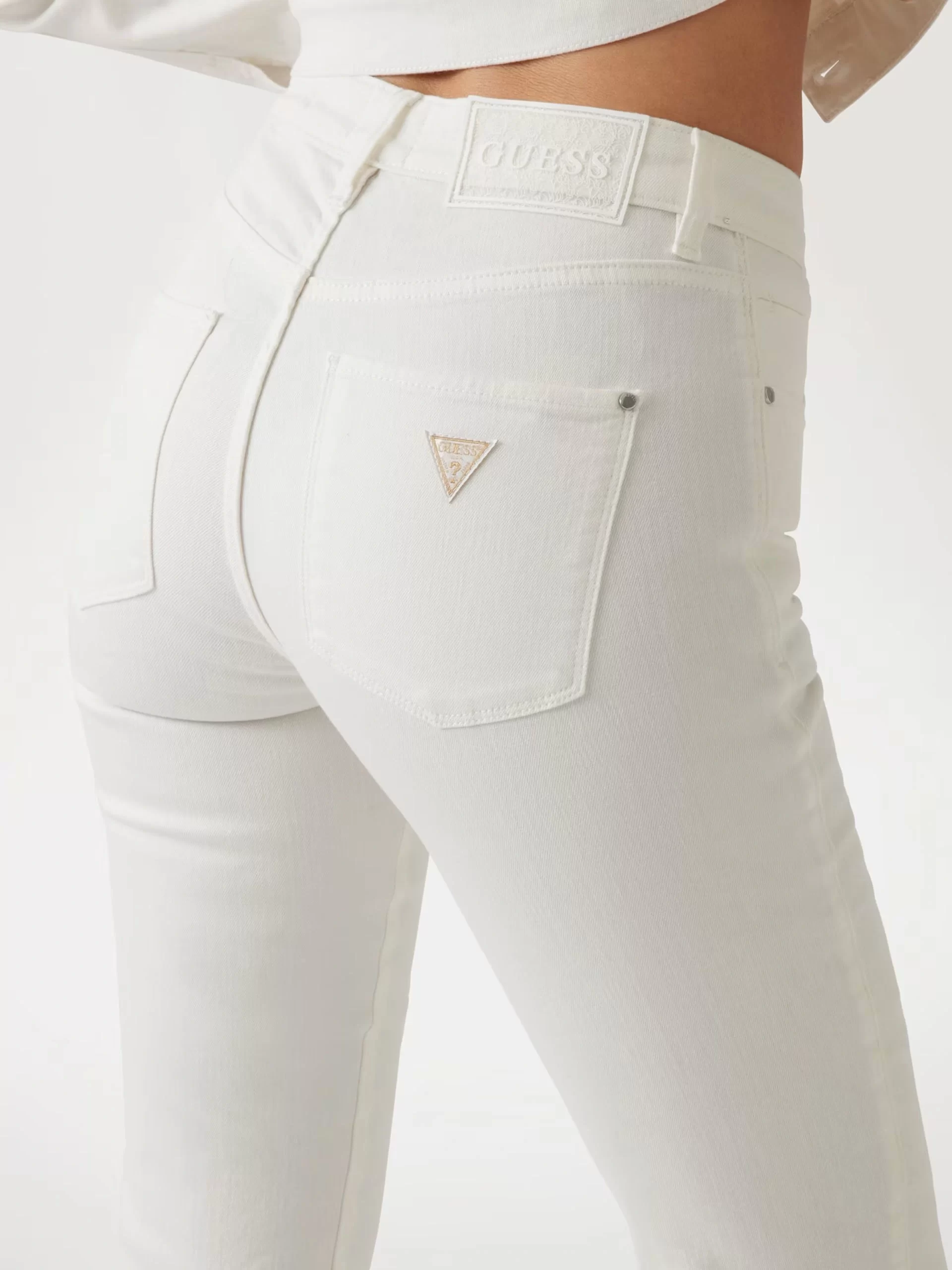 Guess Kadın Beyaz Sexy Straight Jean Pantolon