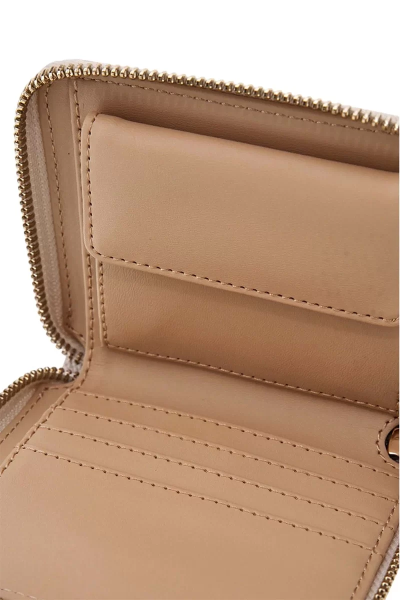 Guess Laurel Slg Small Zıp Around Kadın Ekru Cüzdan SWZG8500137-BON