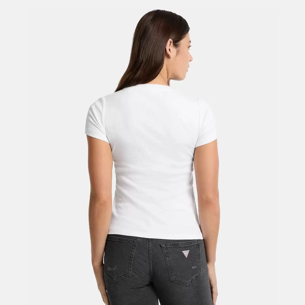 Guess jeans Gj Ss Cn Boxy Iconıc Tee Kadın Lila T-Shirt W4YI73K8HM0-G487