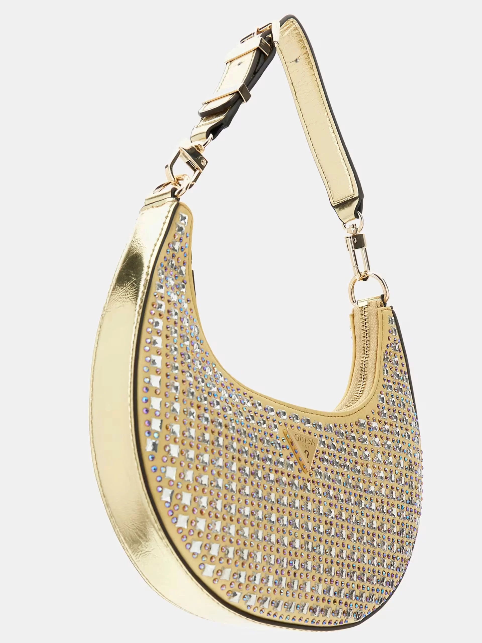 Guess Lua Small Hobo Kadın Sarı Omuz Çantası HWIG9205010-GOL
