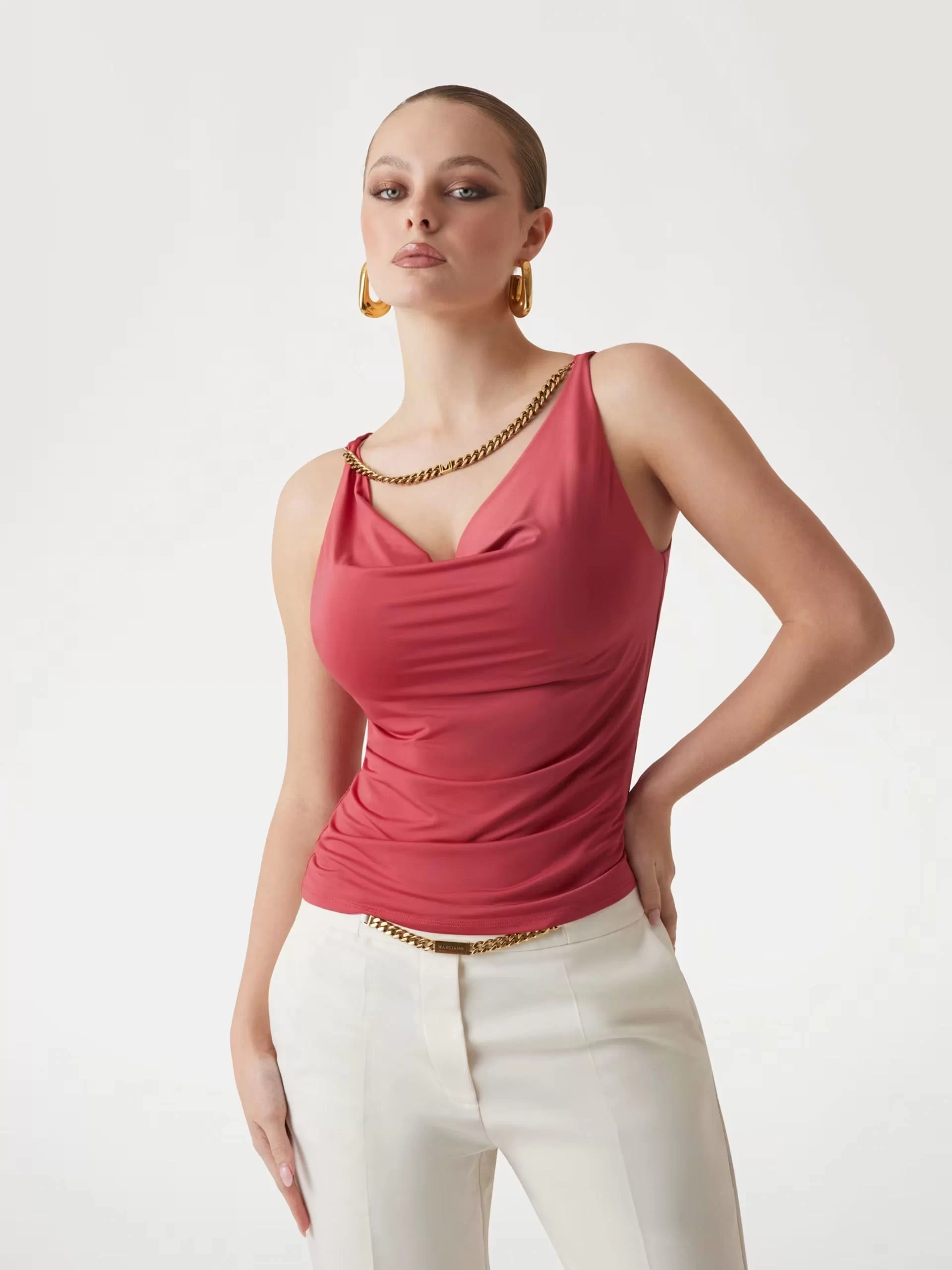 Guess Kadın Marciano Zincirli  Pembe Üst