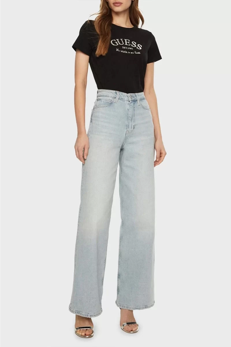 Guess Margot Ss T-Shırt Kadın Siyah T-Shirt V5RI16J1314-JBLK