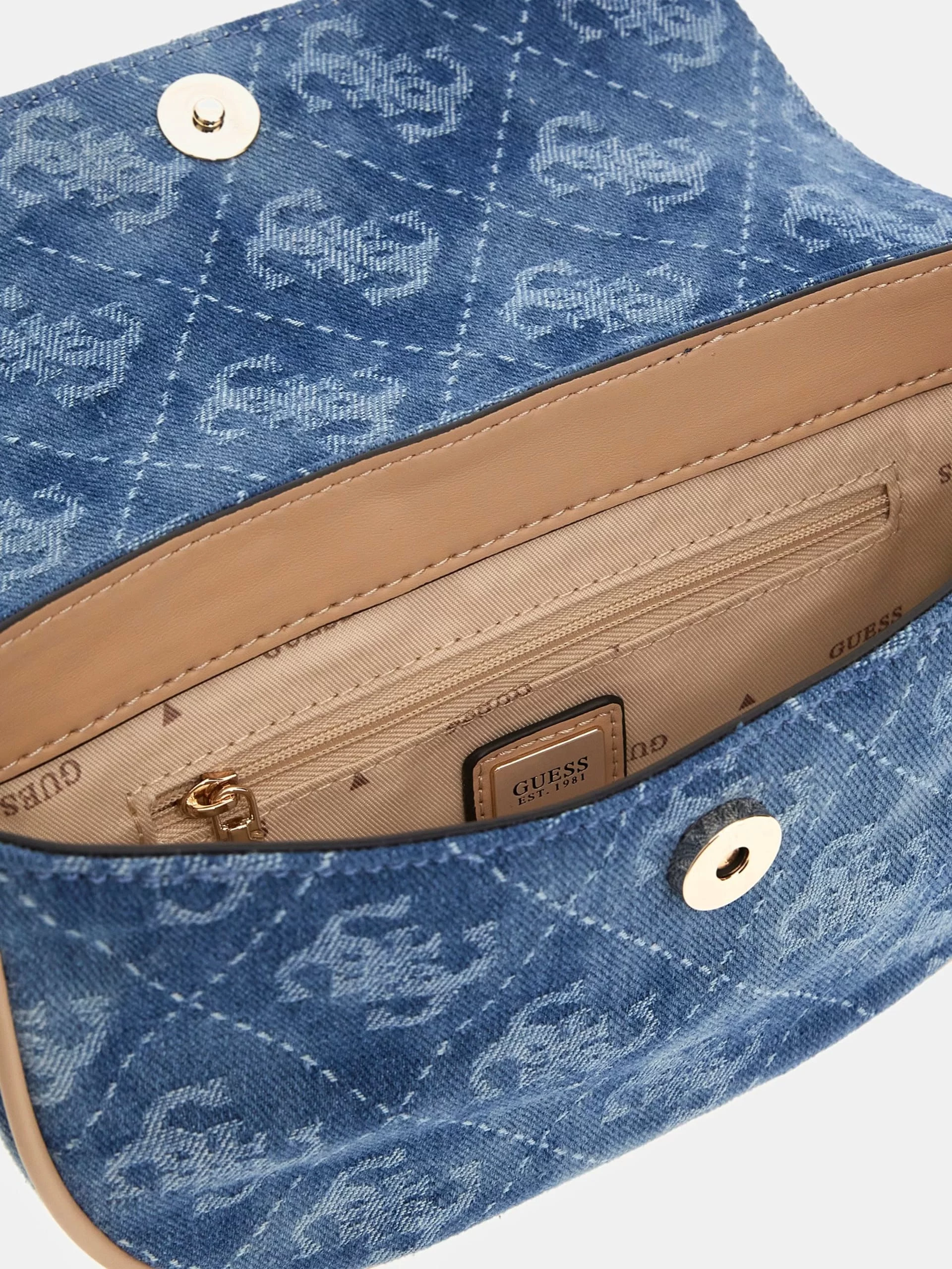 Guess Cerelıa Flap Shoulder Bag Kadın Mavi Omuz Çantası HWDG9645190-DLP