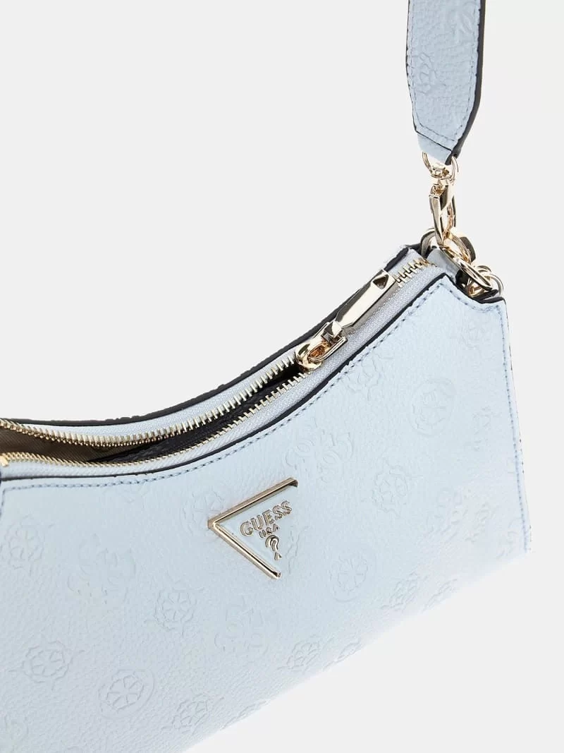 Guess Cresıdıa Top Zıp Shoulder Bag Kadın Mavi Omuz Çantası HWPG9349180-PWB