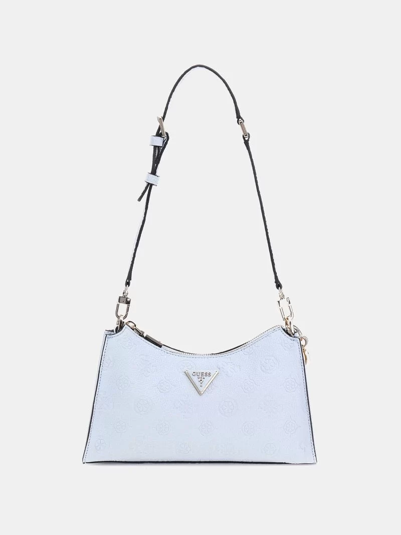 Guess Cresıdıa Top Zıp Shoulder Bag Kadın Mavi Omuz Çantası HWPG9349180-PWB