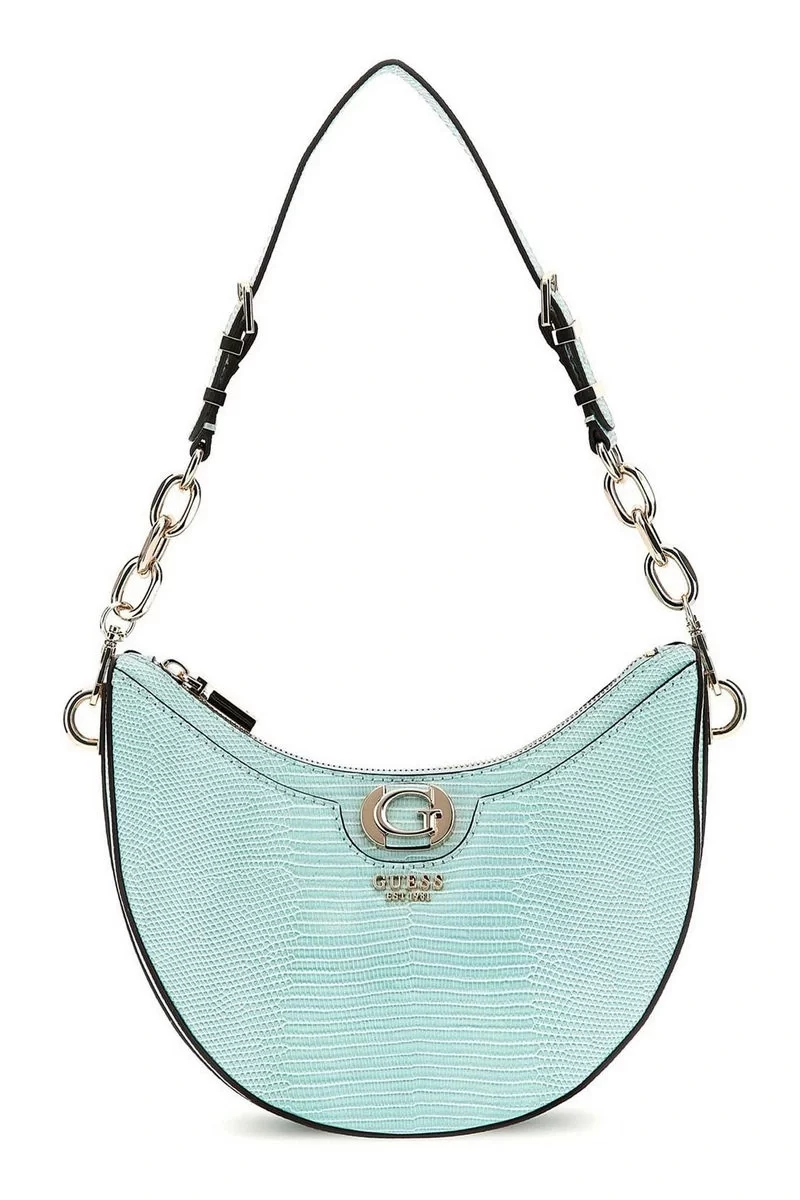 Guess Orlına Top Zıp Shoulder Bag Kadın Mavi Omuz Çantası HWKG9531180-AQR