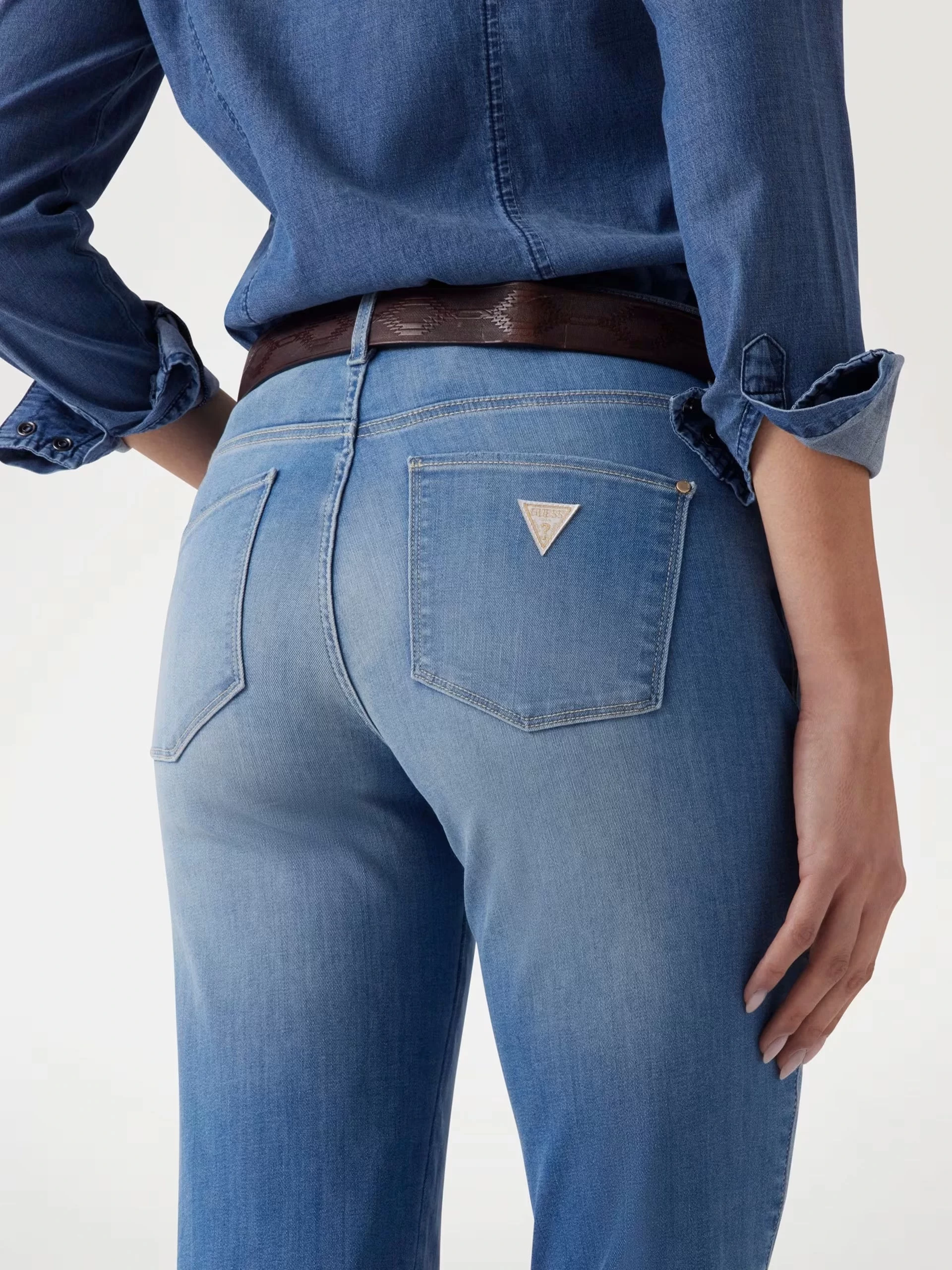 Guess Sexy Straıght Kadın Mavi Jeans W5GA15D5B42-EAMD
