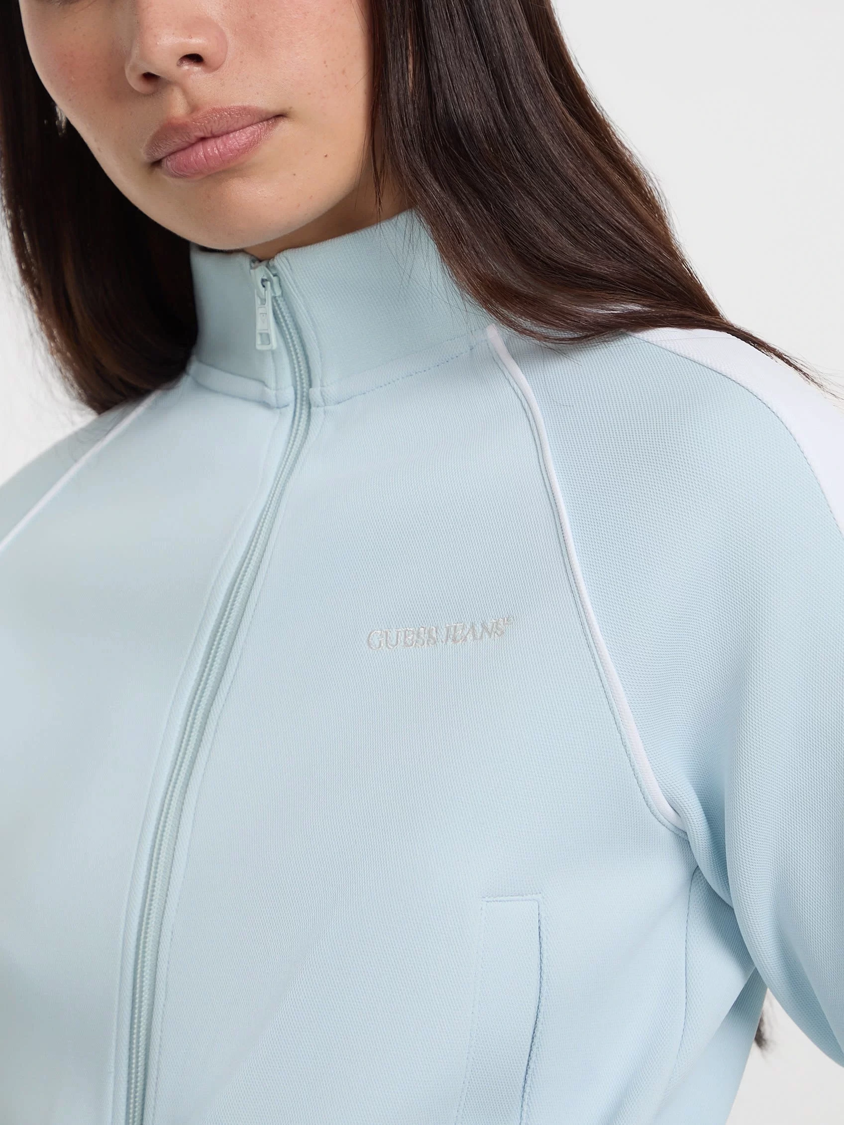 Guess jeans Gj Trıcot Track Jacket Kadın Mavi Eşofman Üstü W5GQ38KB212-G7O7