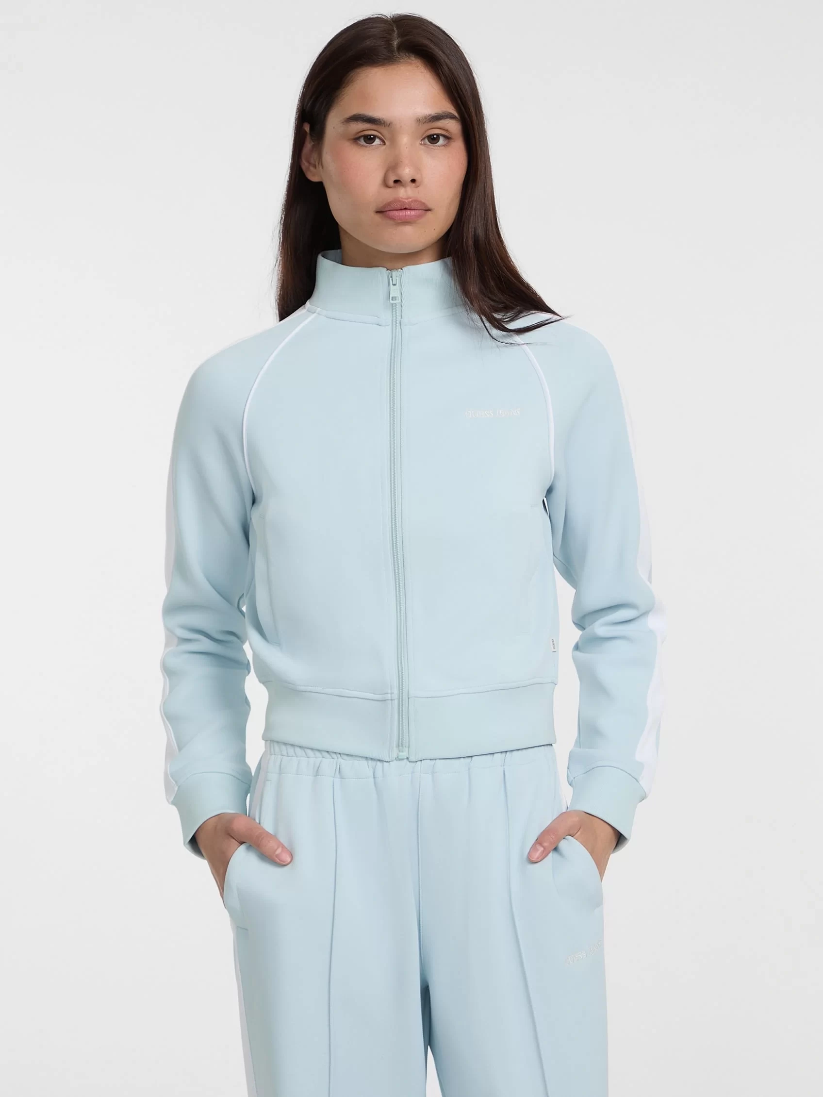 Guess jeans Gj Trıcot Track Jacket Kadın Mavi Eşofman Üstü W5GQ38KB212-G7O7