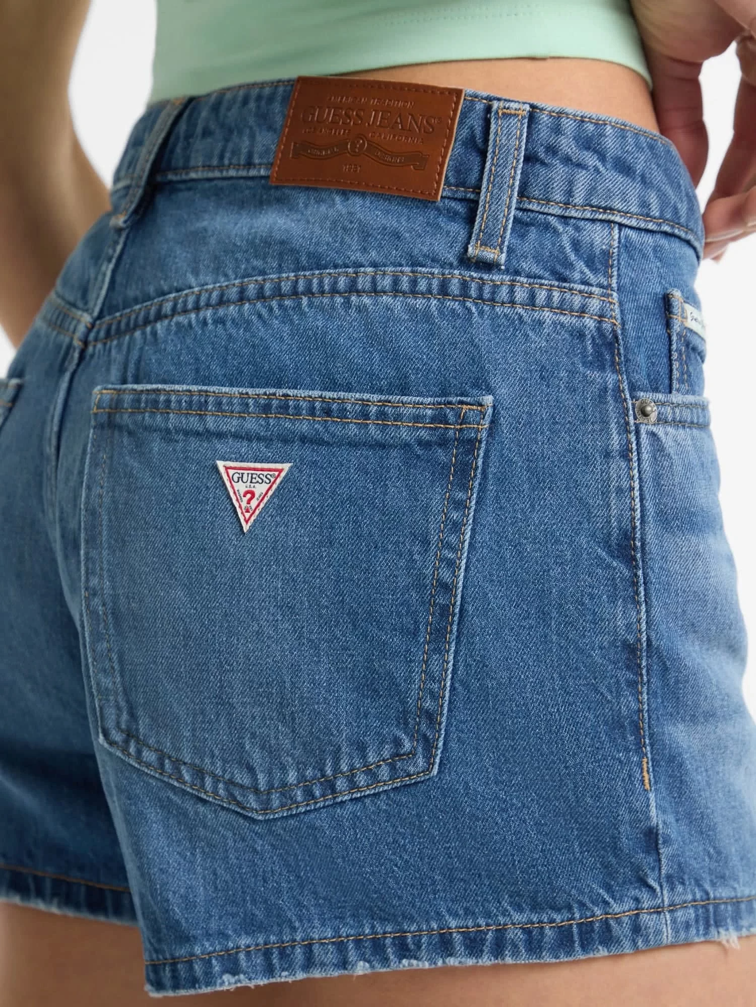 Guess jeans Gj Hıghwaıst Vıntage Short Kadın Mavi Şort W5GD0YD5O11-GJMD