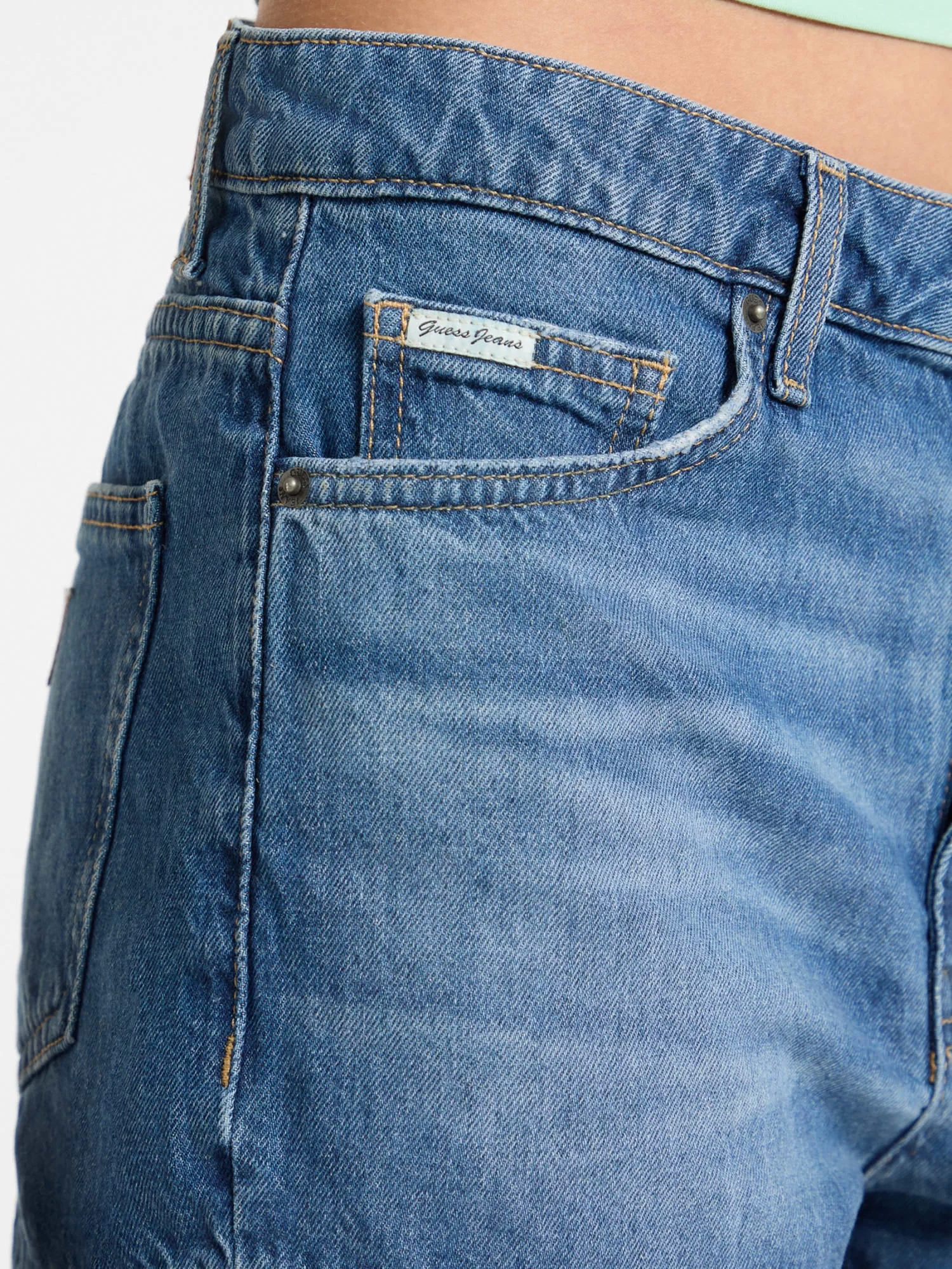 Guess jeans Gj Hıghwaıst Vıntage Short Kadın Mavi Şort W5GD0YD5O11-GJMD