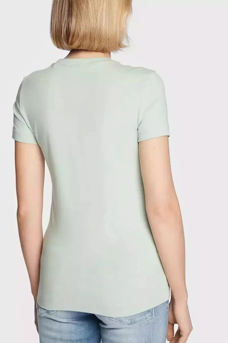 Guess Ss Cn Mını Trıangle Tee Kadın Yeşil T-Shirt W2YI44J1314-G8DD