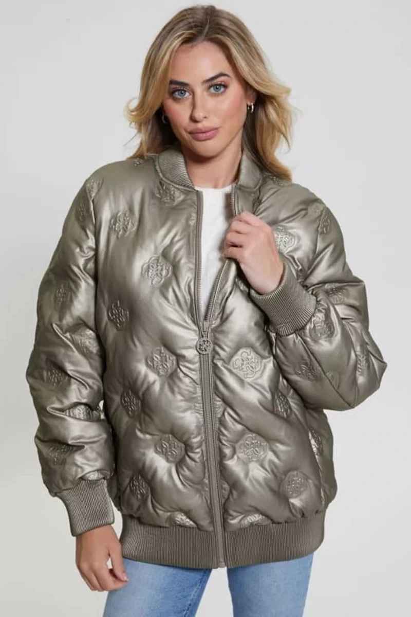 Guess Marıanne Peony Long Bomber Kadın Yeşil Mont W4BL60WGB20-FN1A