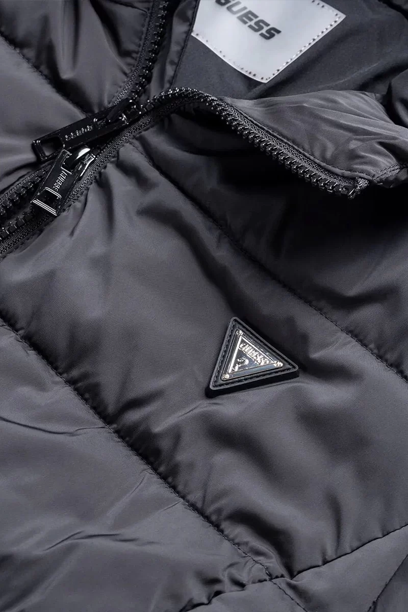 Guess New Aleta Long Puffer Jacket Kadın Siyah Mont V4YL05WF3X0-JBLK