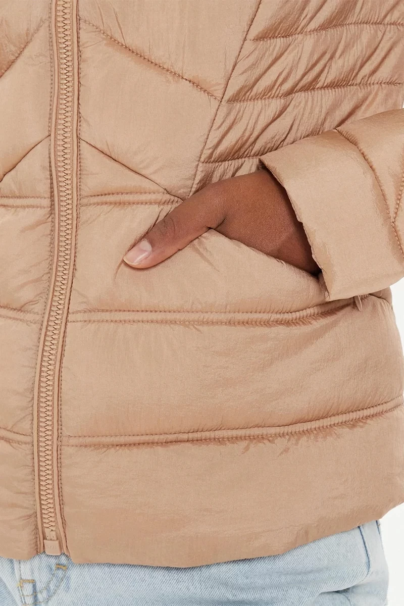 Guess Ls Julıane Puffer Kadın Krem Mont W4YL39WGAE2-F6AY