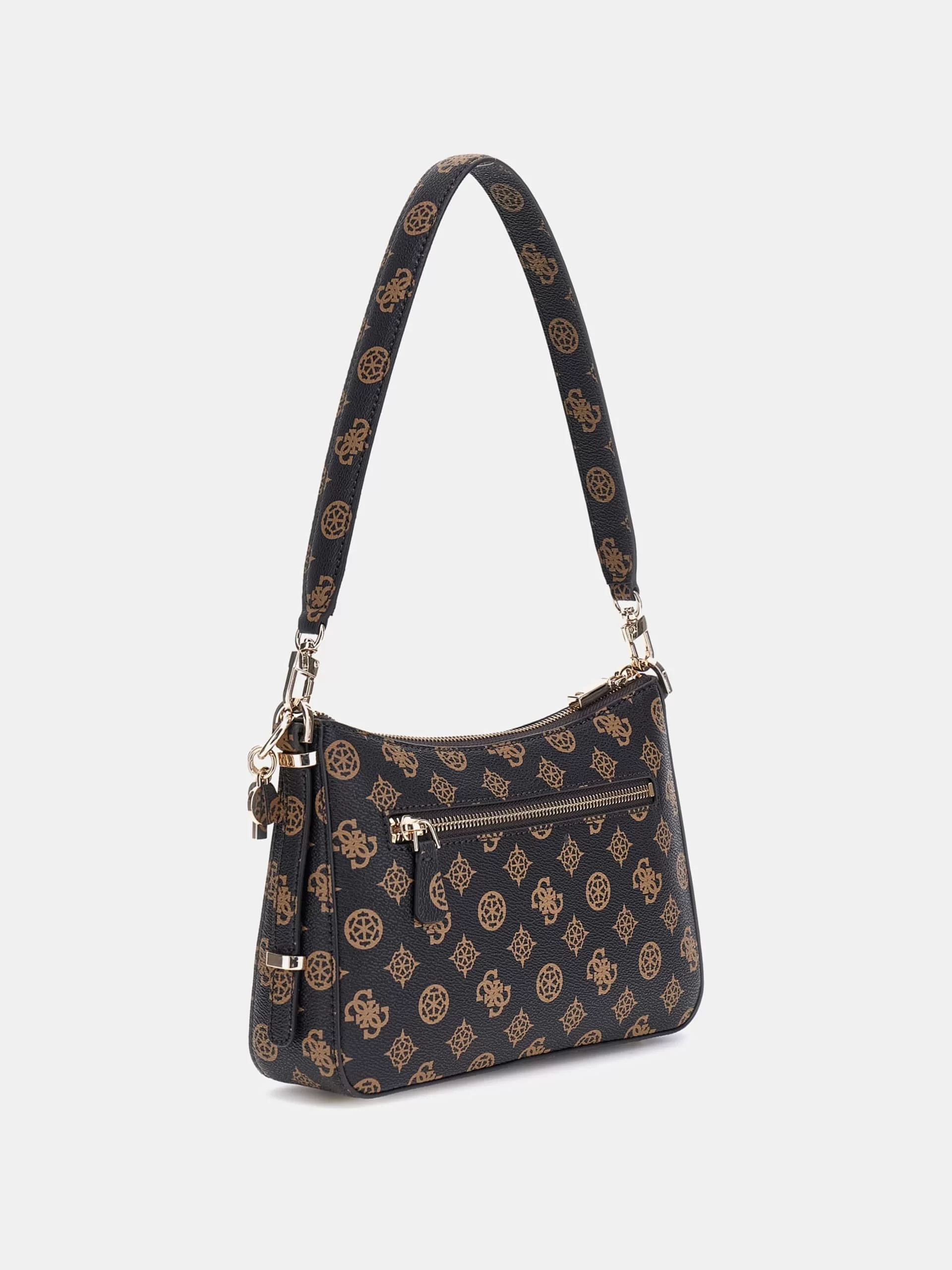 Guess Eco Erıca Top Zıp Shoulder Bag Kadın Kahverengi Omuz Çantası HWEPG951018-MLO