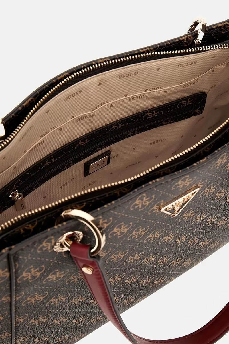 Guess Noelle Tote Kadın Kahverengi El Çantası HWQL7879250-BRO