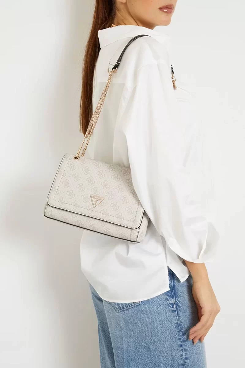 Guess Noelle Convertıble Xbody Flap Kadın Krem Çapraz Çanta HWBD7879210-DVL