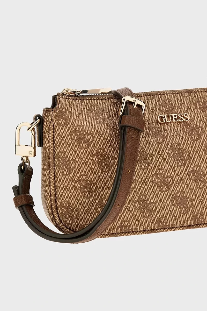 Guess Noelle Dbl Pouch Crossbody Kadın Kahverengi Mini Çanta HWBG7879710-LGW