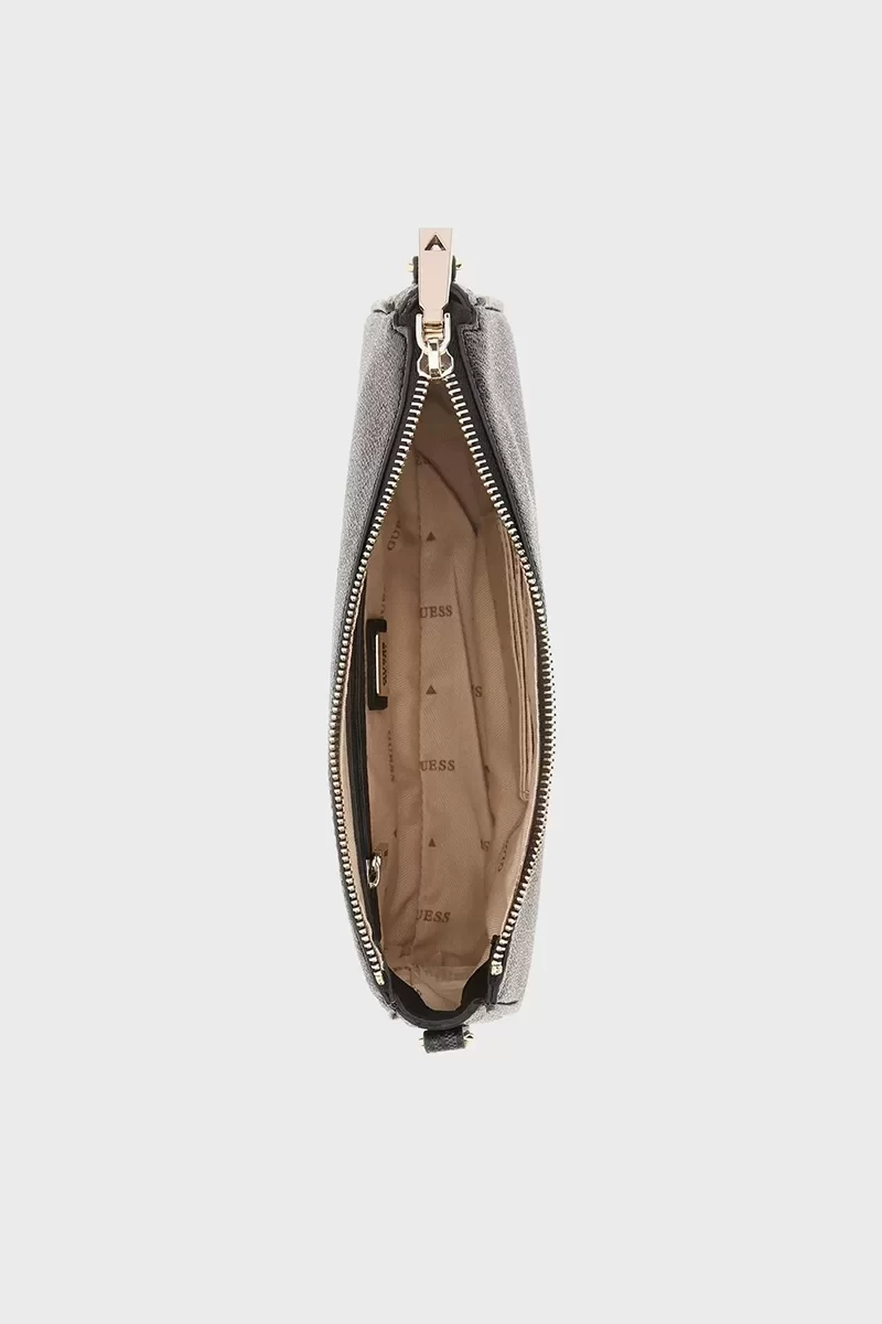 Guess Noelle Dbl Pouch Crossbody Kadın Antrasit Mini Çanta HWBG7879710-CLO