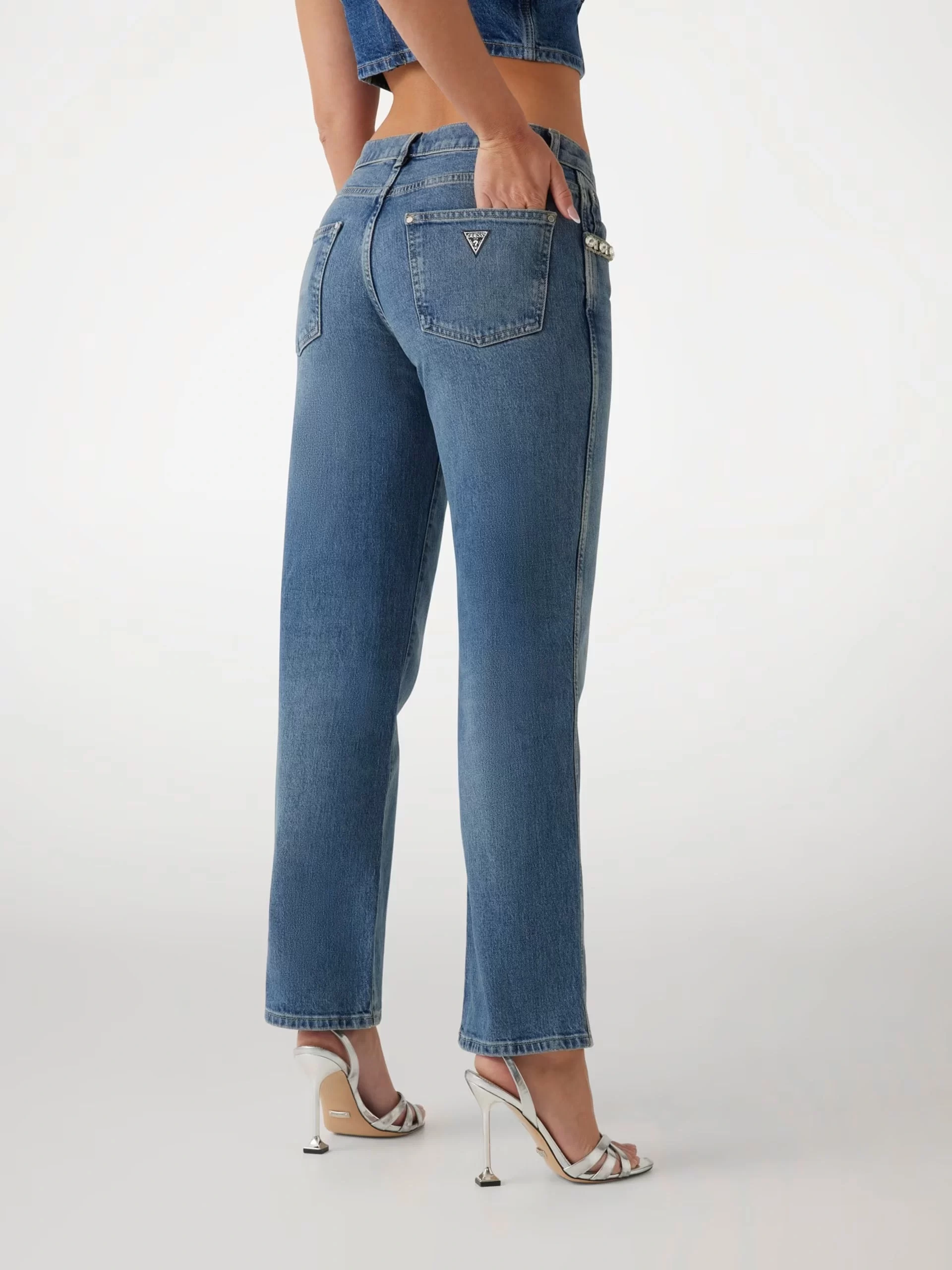 Guess Daısy Pant Kadın Mavi Jeans W5RA1ND5ACC-D3CA