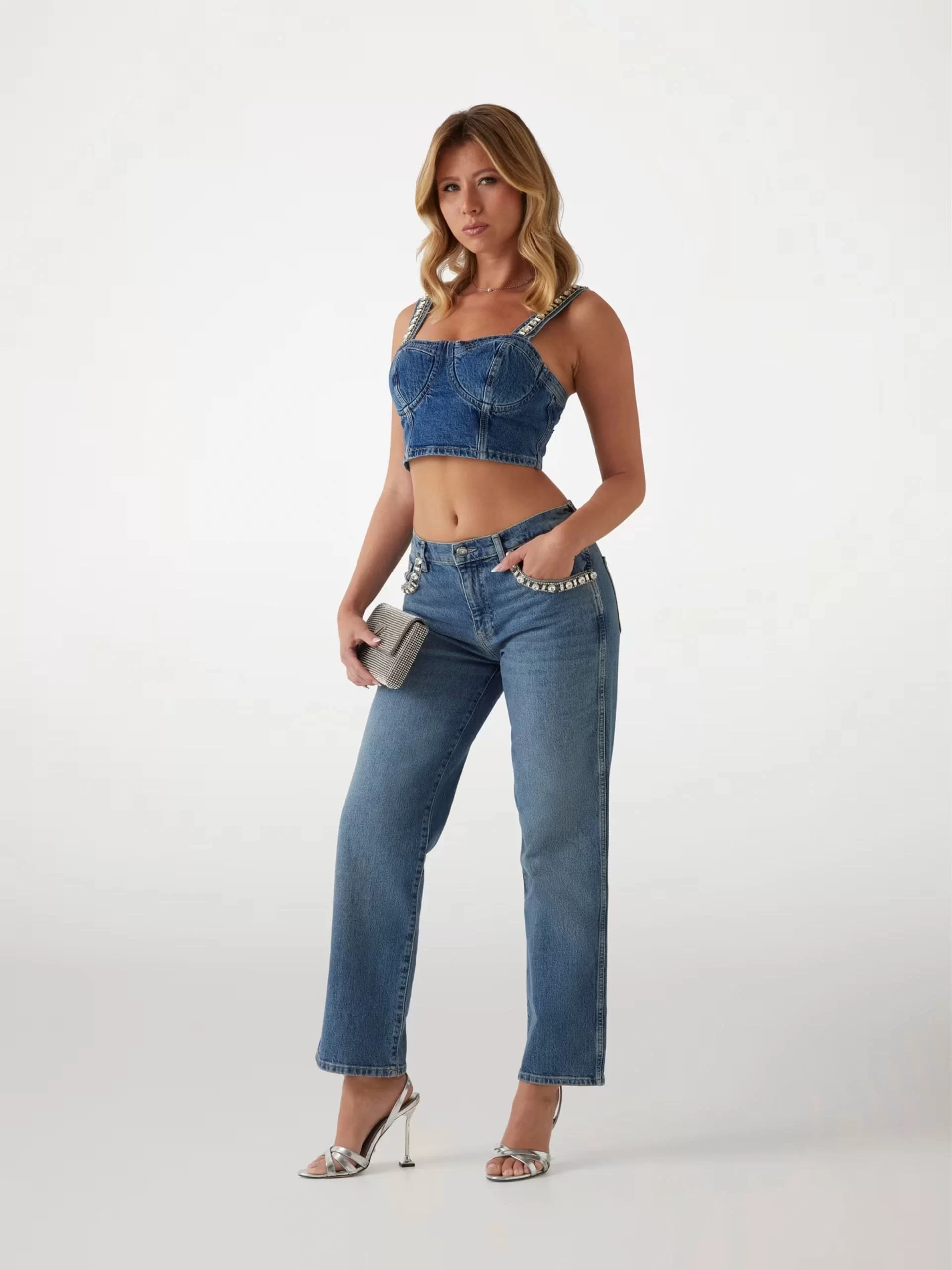 Guess Daısy Pant Kadın Mavi Jeans W5RA1ND5ACC-D3CA