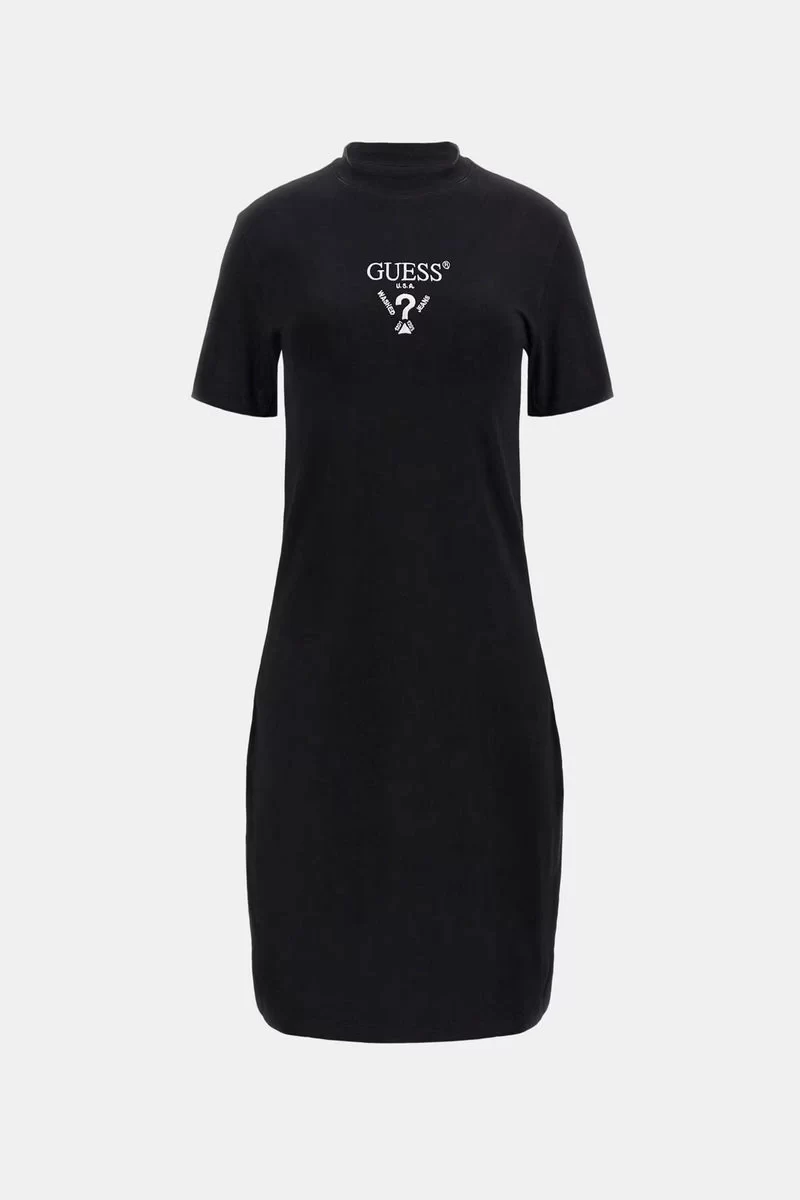 Guess Colette Jersey Dress Kadın Siyah Elbise V4YK02KCDH1-JBLK
