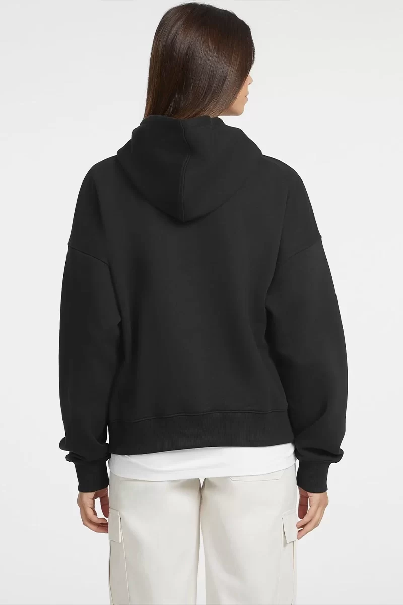 Guess jeans Gj Hood Os Amerıcan Tr Sweat Kadın Siyah Sweatshirt W4YQ15KC811-JBLK