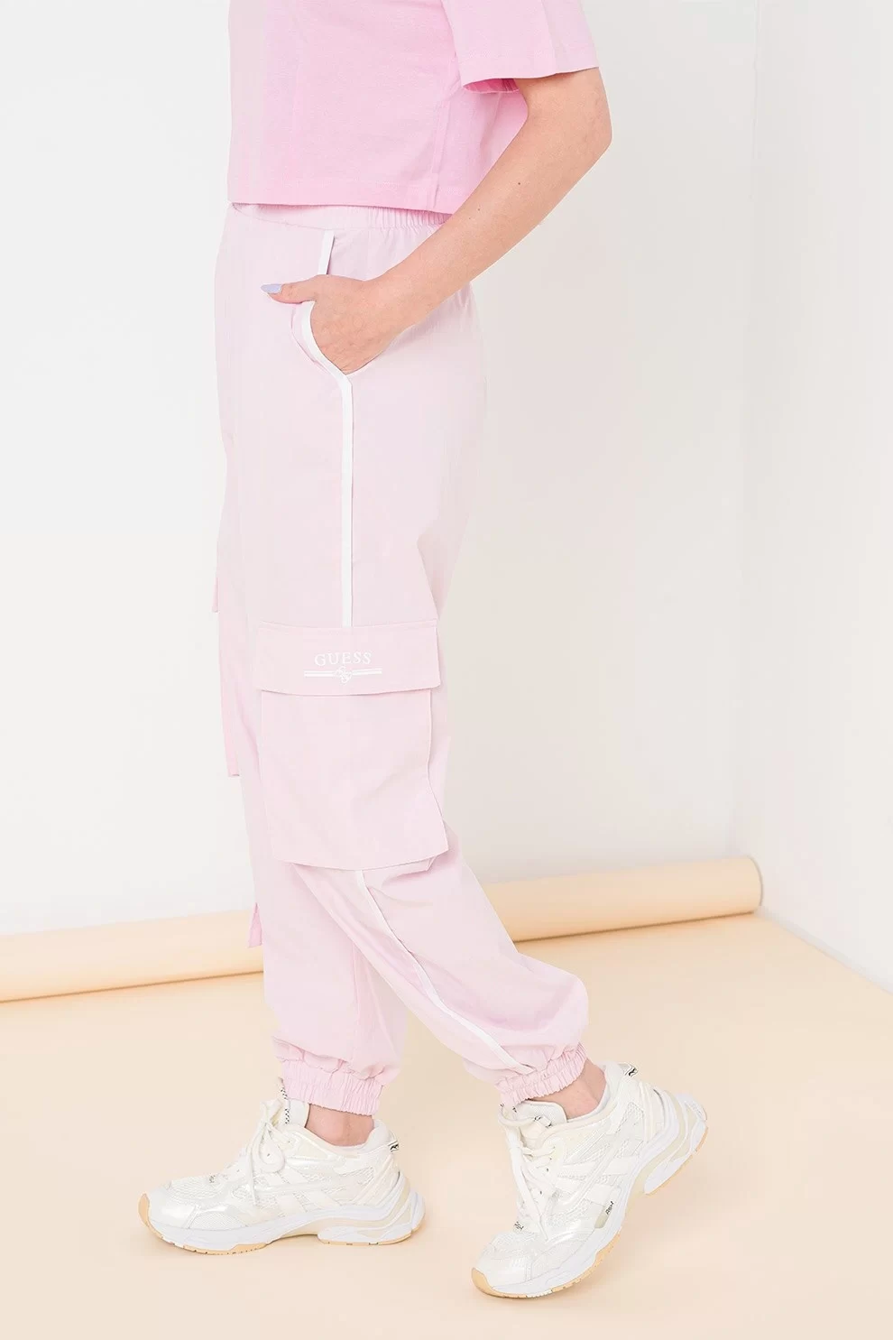 Guess Kadın Pembe Arleth Long Pantolon